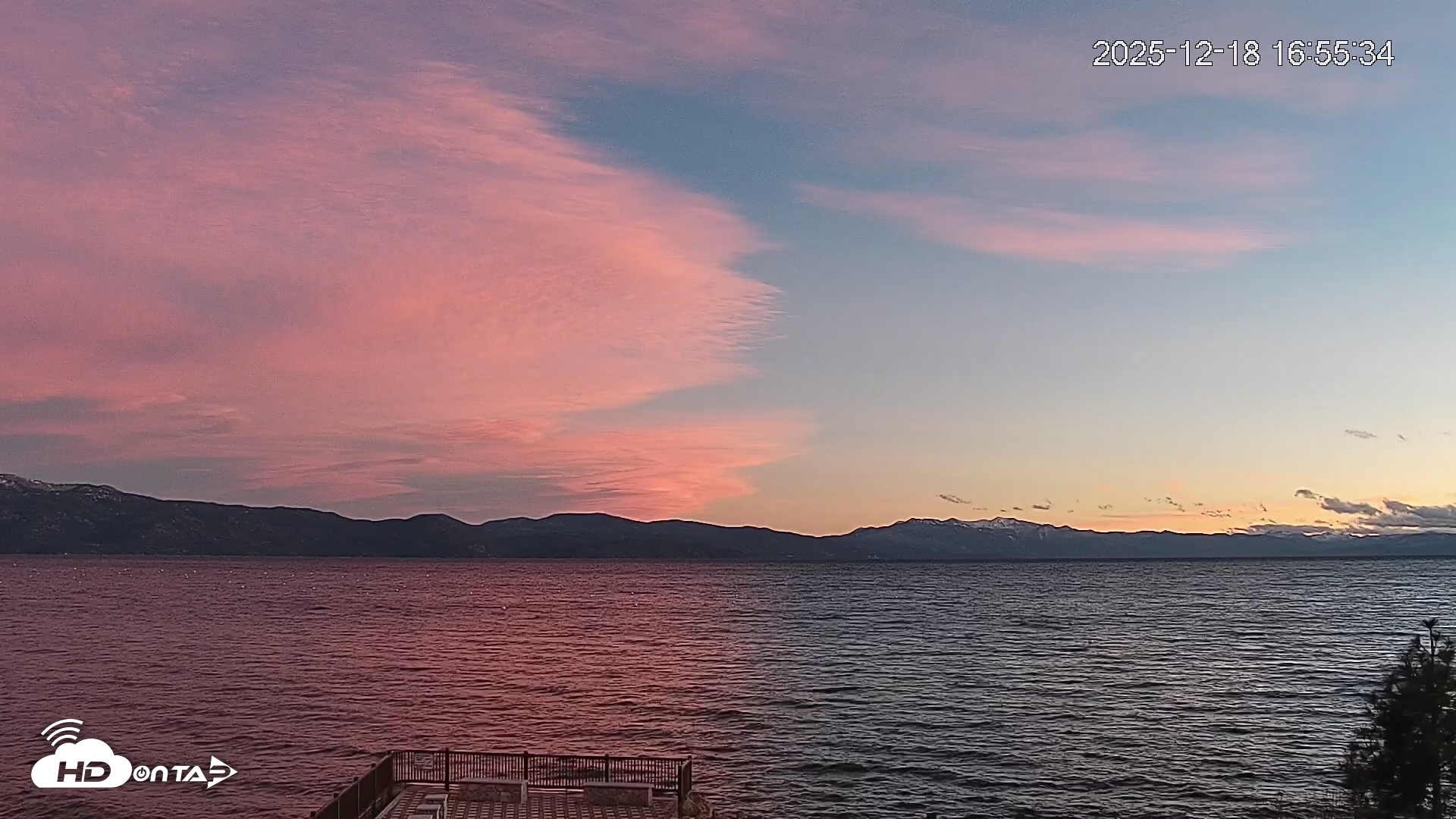 Snapshot of Tahoe Vista Lake Tahoe Live Webcam taken Dec 18, 2025, 4:57pm PST