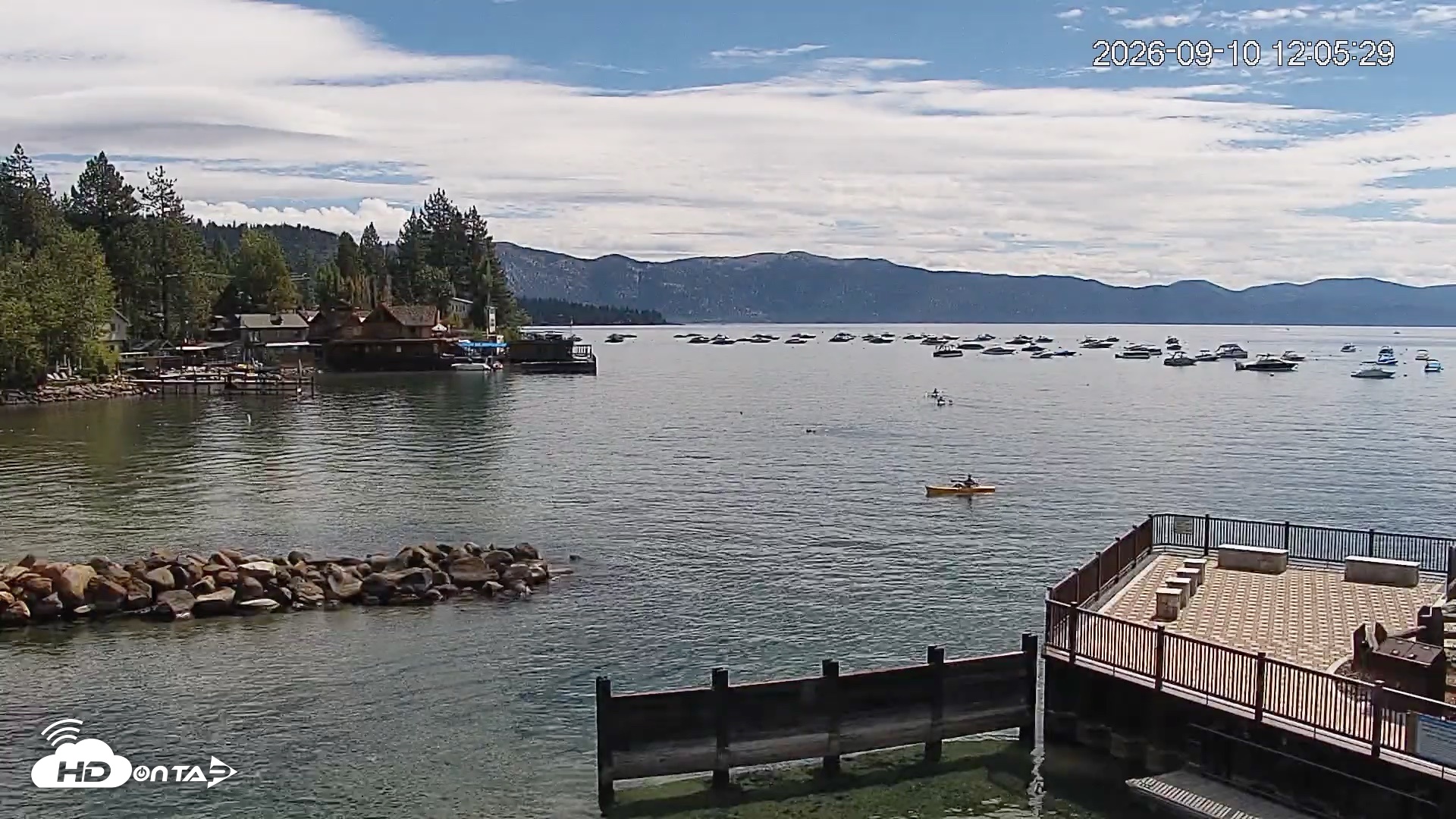 Snapshot of Tahoe Vista Lake Tahoe Live Webcam taken Sep 10, 2026, 12:07pm PDT