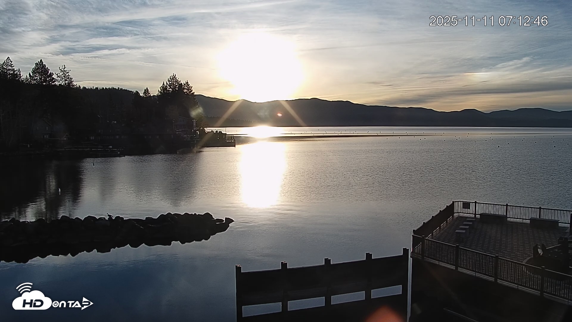Snapshot of Tahoe Vista Lake Tahoe Live Webcam taken Nov 11, 2025, 7:14am PST