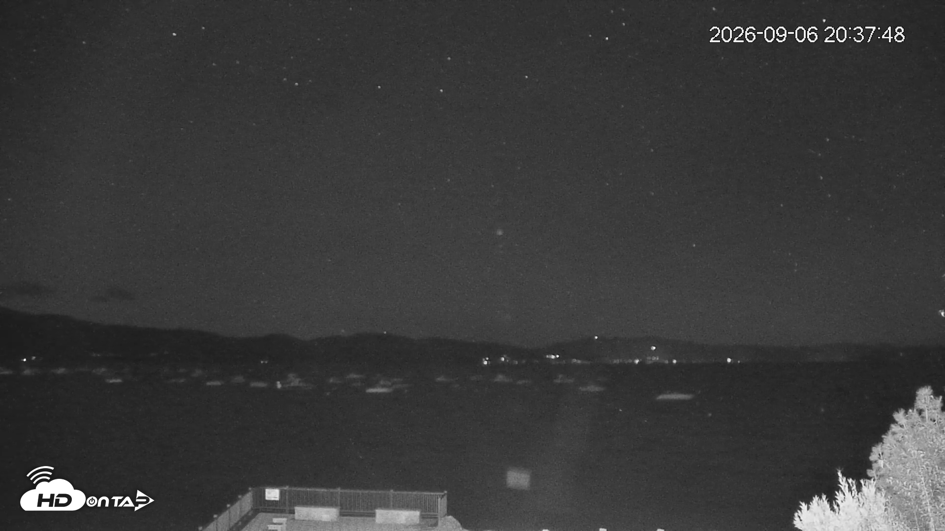 Snapshot of Tahoe Vista Lake Tahoe Live Webcam taken Sep 6, 2026, 8:39pm PDT