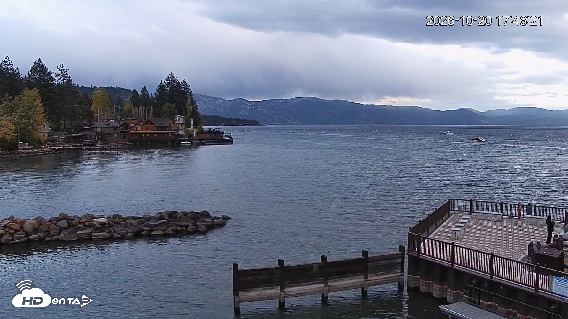 Snapshot of Tahoe Vista Lake Tahoe Live Webcam taken Oct 20, 2026, 5:48pm PDT