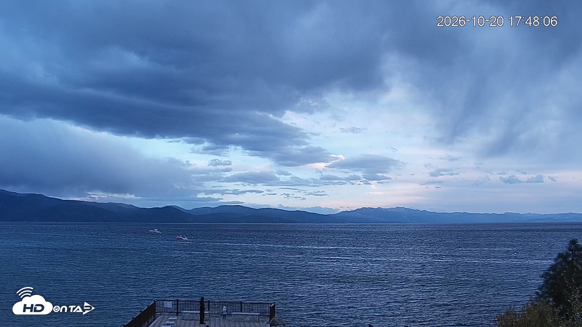 Snapshot of Tahoe Vista Lake Tahoe Live Webcam taken Oct 20, 2026, 5:49pm PDT