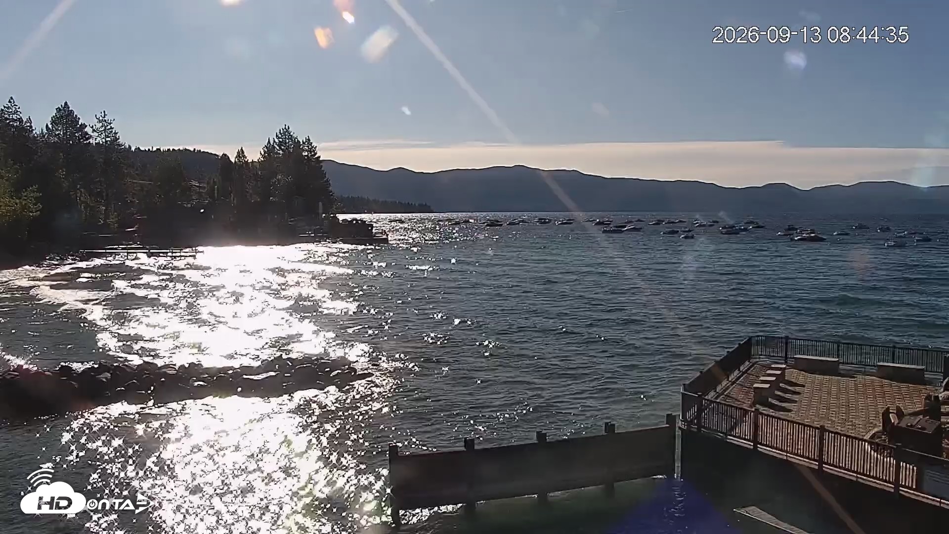 Snapshot of Tahoe Vista Lake Tahoe Live Webcam taken Sep 13, 2026, 8:45am PDT