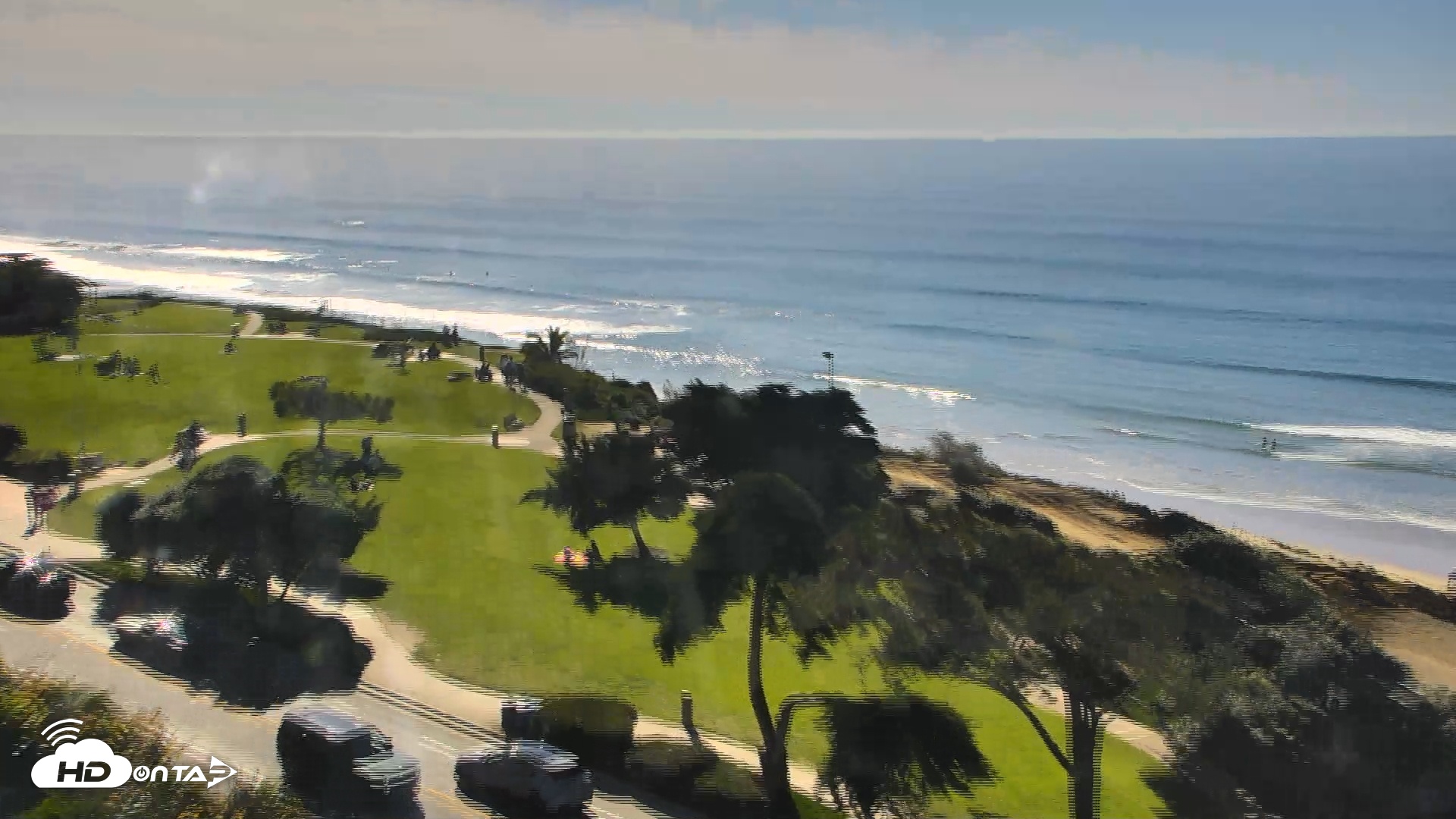 Snapshot of Del Mar Beach Overlook Roaming Live Webcam taken Jan 19, 2026, 12:56pm PST
