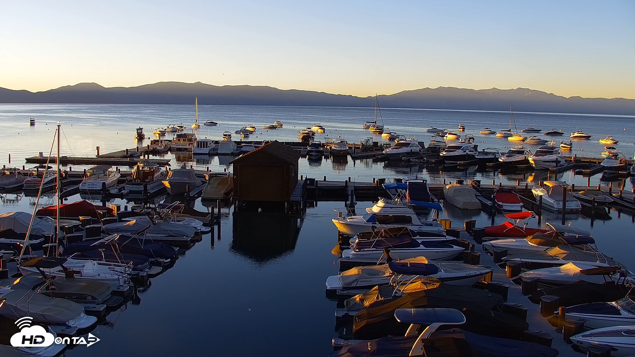 Snapshot of Tahoe City Marina - Lake Tahoe Live Webcam taken Aug 2, 2026, 6:17am PDT