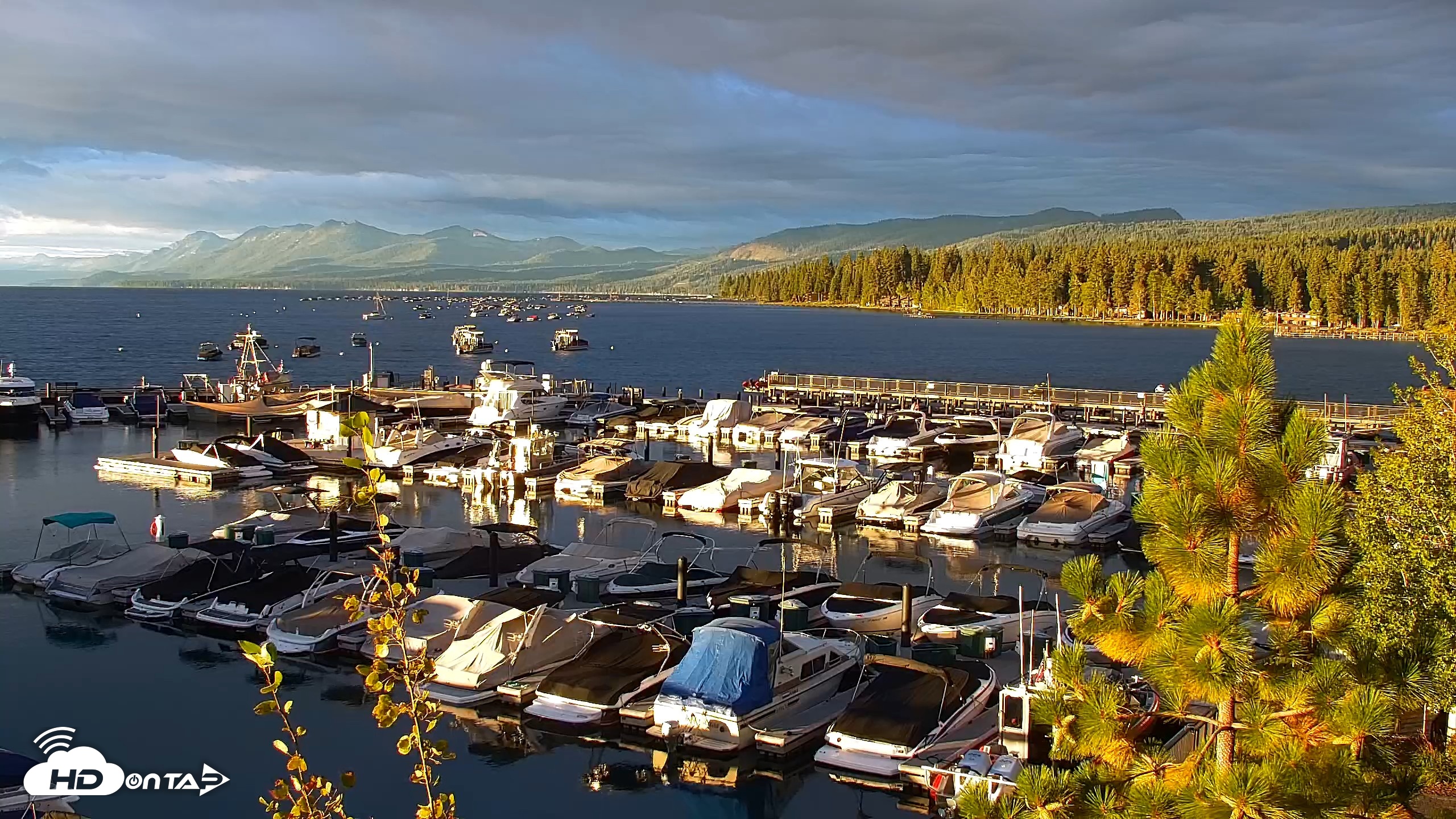 Snapshot of Tahoe City Marina - Lake Tahoe Live Webcam taken Sep 3, 2026, 6:51am PDT