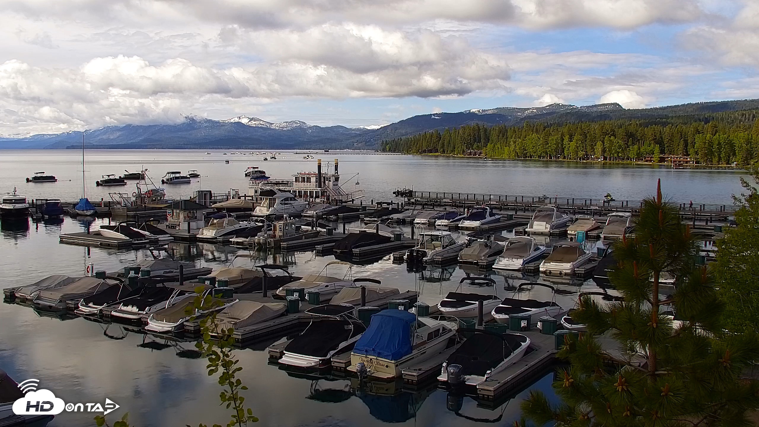 Snapshot of Tahoe City Marina - Lake Tahoe Live Webcam taken May 27, 2026, 9:00am PDT