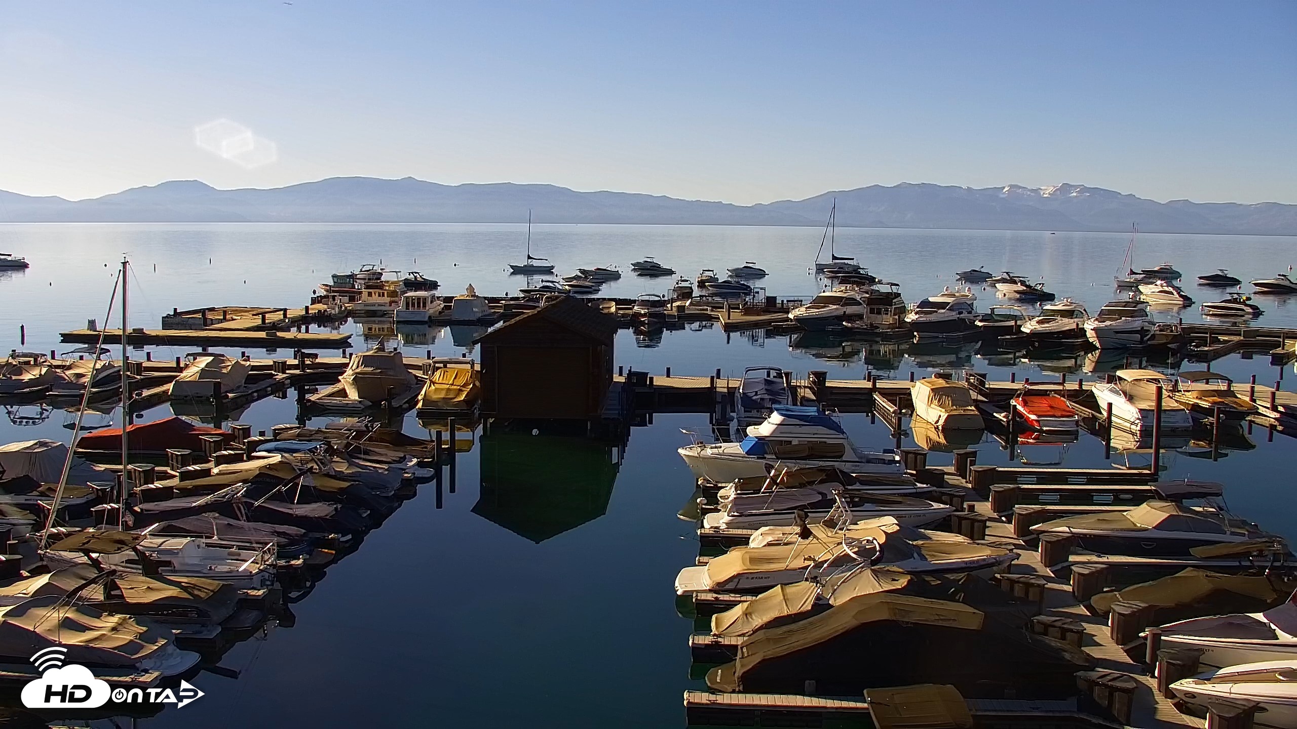 Snapshot of Tahoe City Marina - Lake Tahoe Live Webcam taken Jun 12, 2026, 7:31am PDT