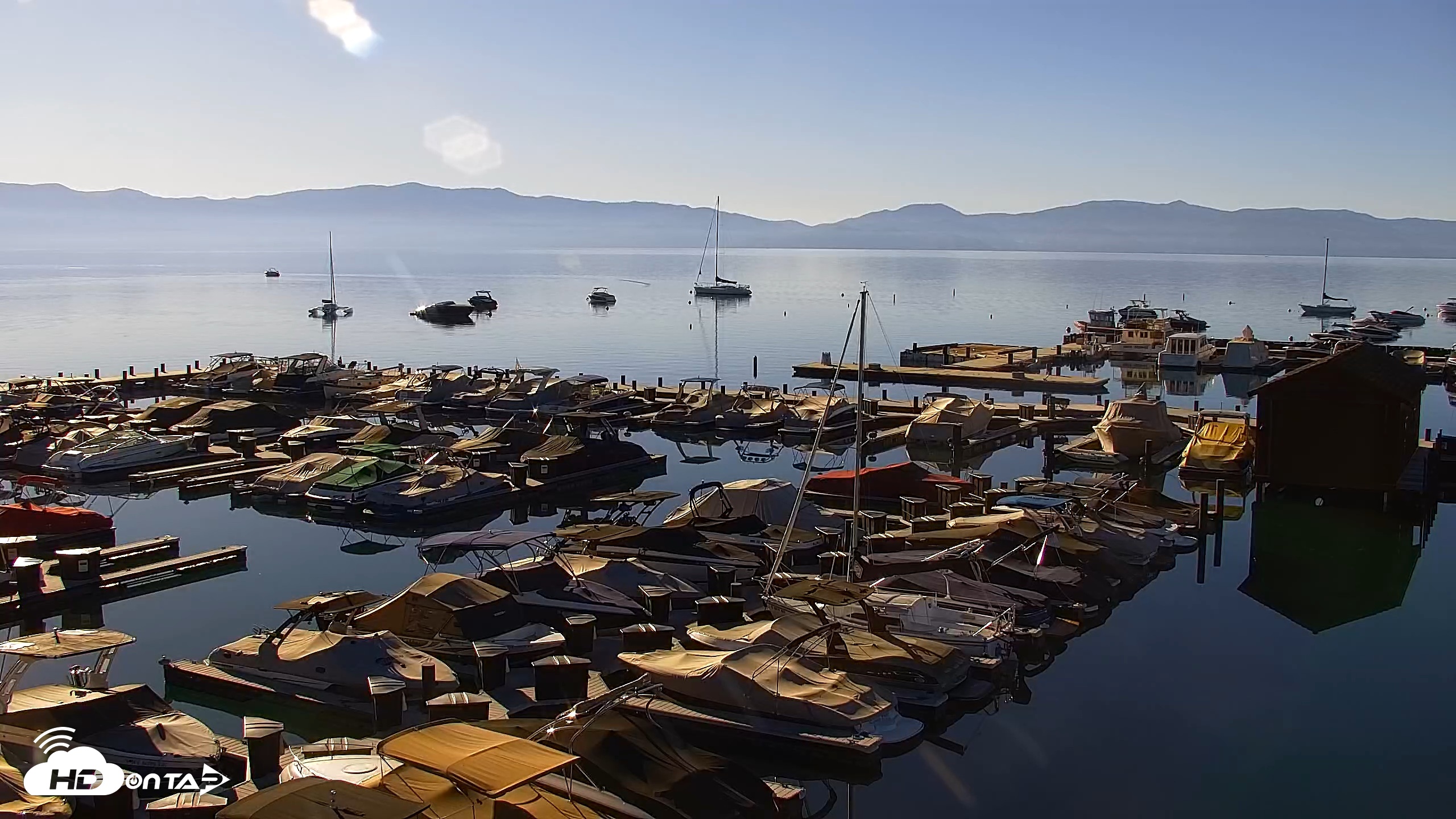 Snapshot of Tahoe City Marina - Lake Tahoe Live Webcam taken Jun 12, 2026, 7:38am PDT