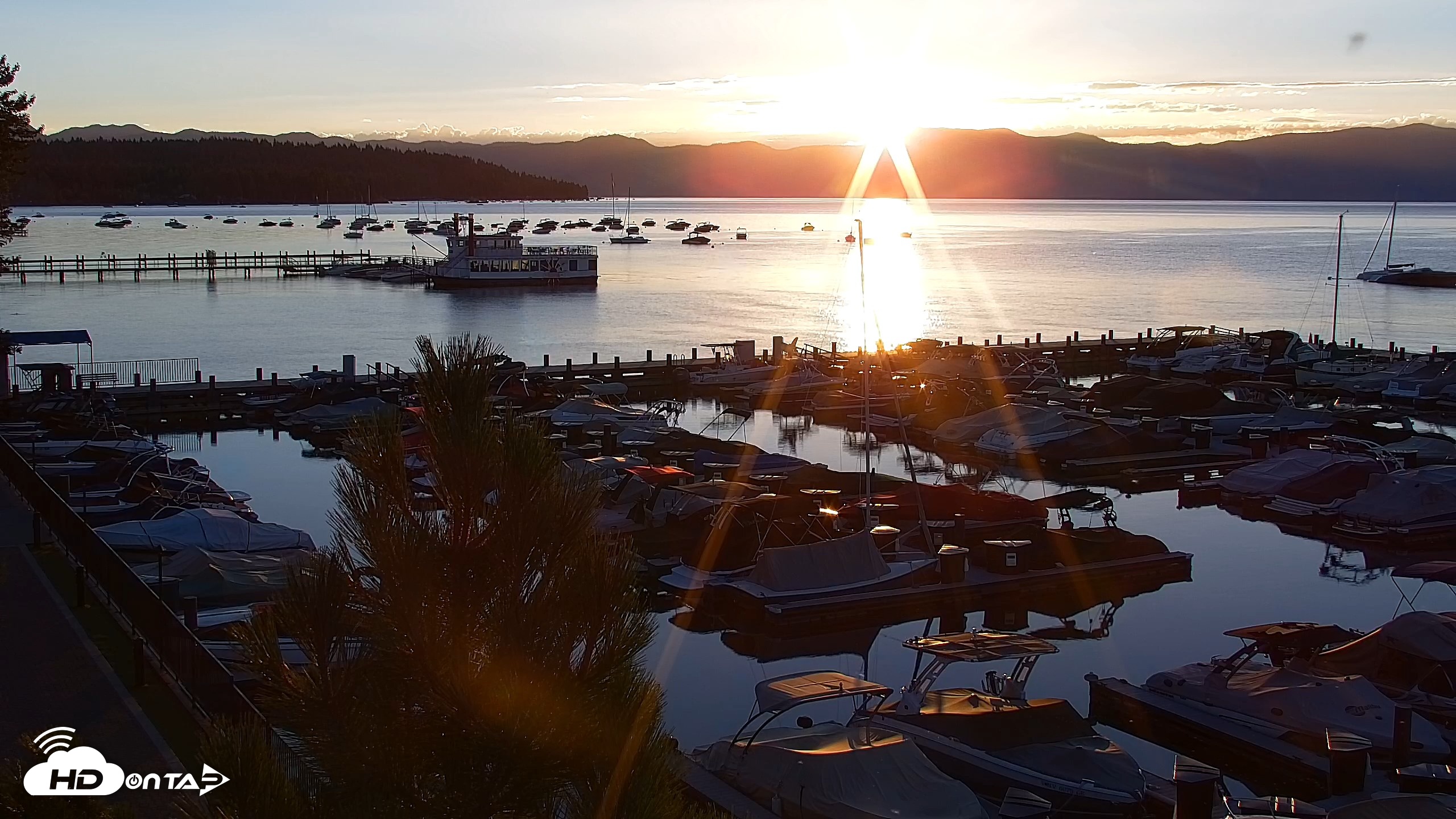 Snapshot of Tahoe City Marina - Lake Tahoe Live Webcam taken Aug 27, 2026, 6:41am PDT