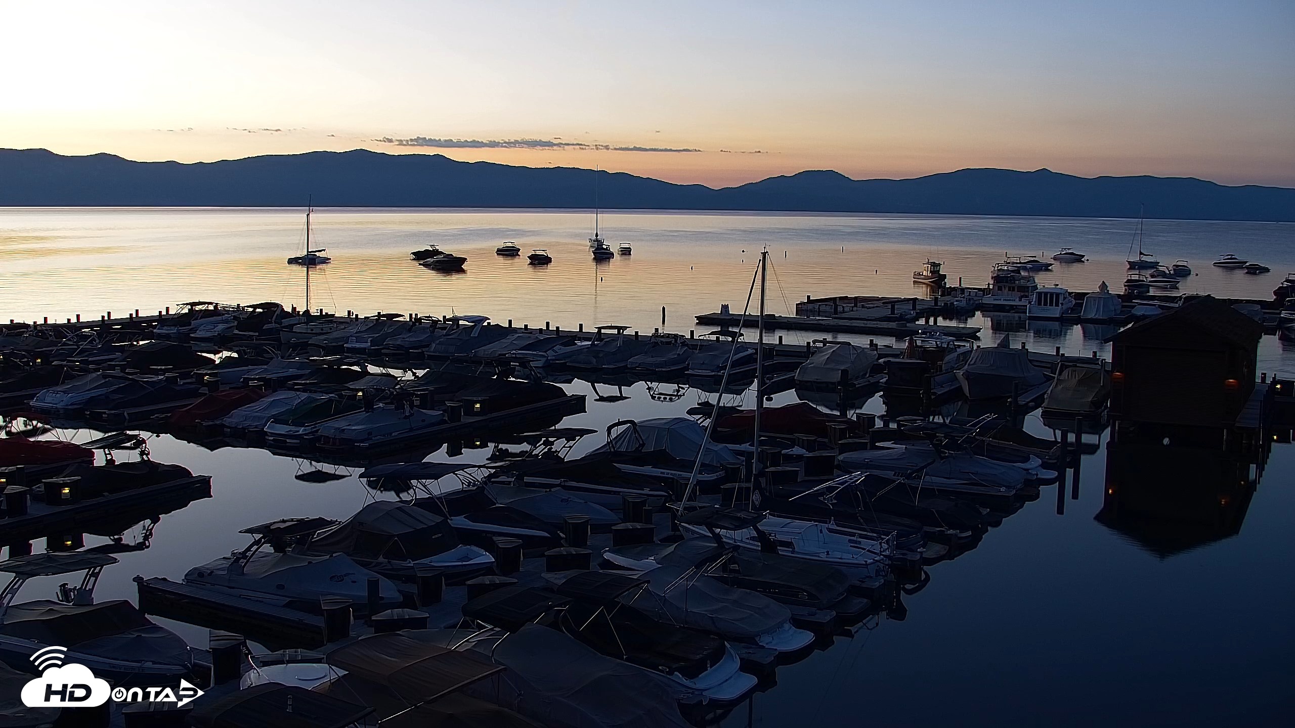 Snapshot of Tahoe City Marina - Lake Tahoe Live Webcam taken Jul 23, 2026, 5:34am PDT