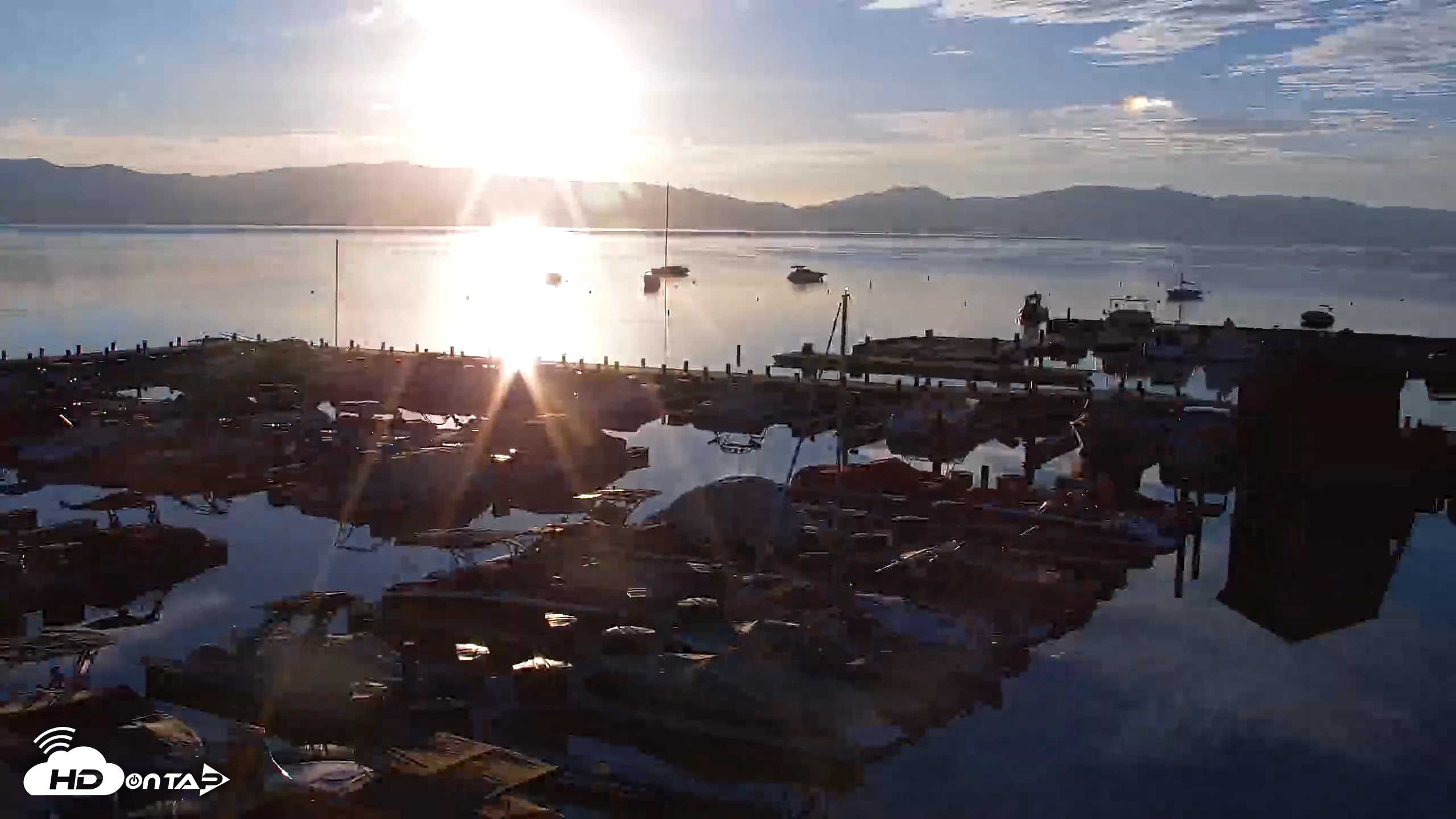 Snapshot of Tahoe City Marina - Lake Tahoe Live Webcam taken Oct 3, 2026, 7:29am PDT