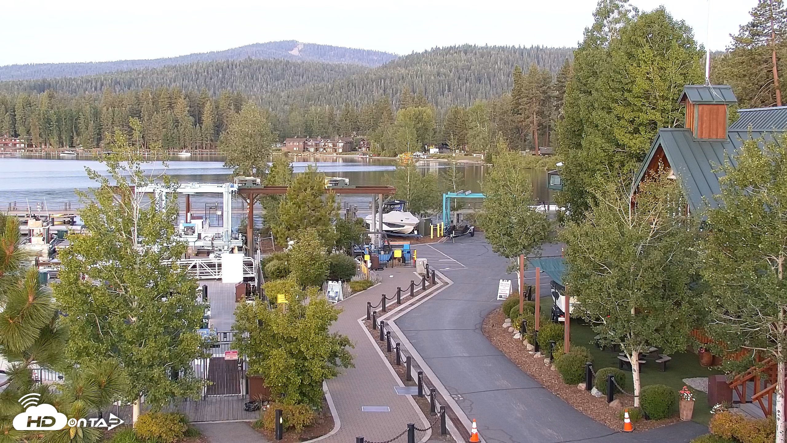 Snapshot of Tahoe City Marina - Lake Tahoe Live Webcam taken Jul 2, 2026, 5:27am PDT