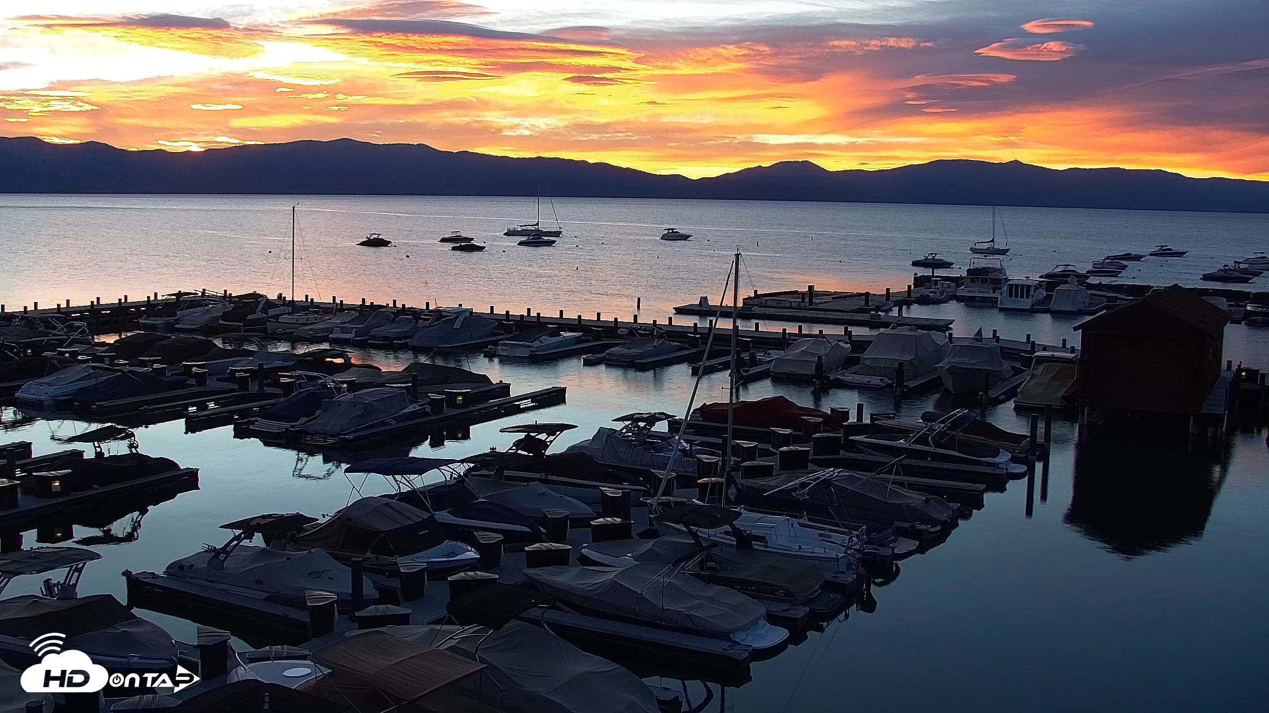 Snapshot of Tahoe City Marina - Lake Tahoe Live Webcam taken Sep 25, 2026, 6:43am PDT