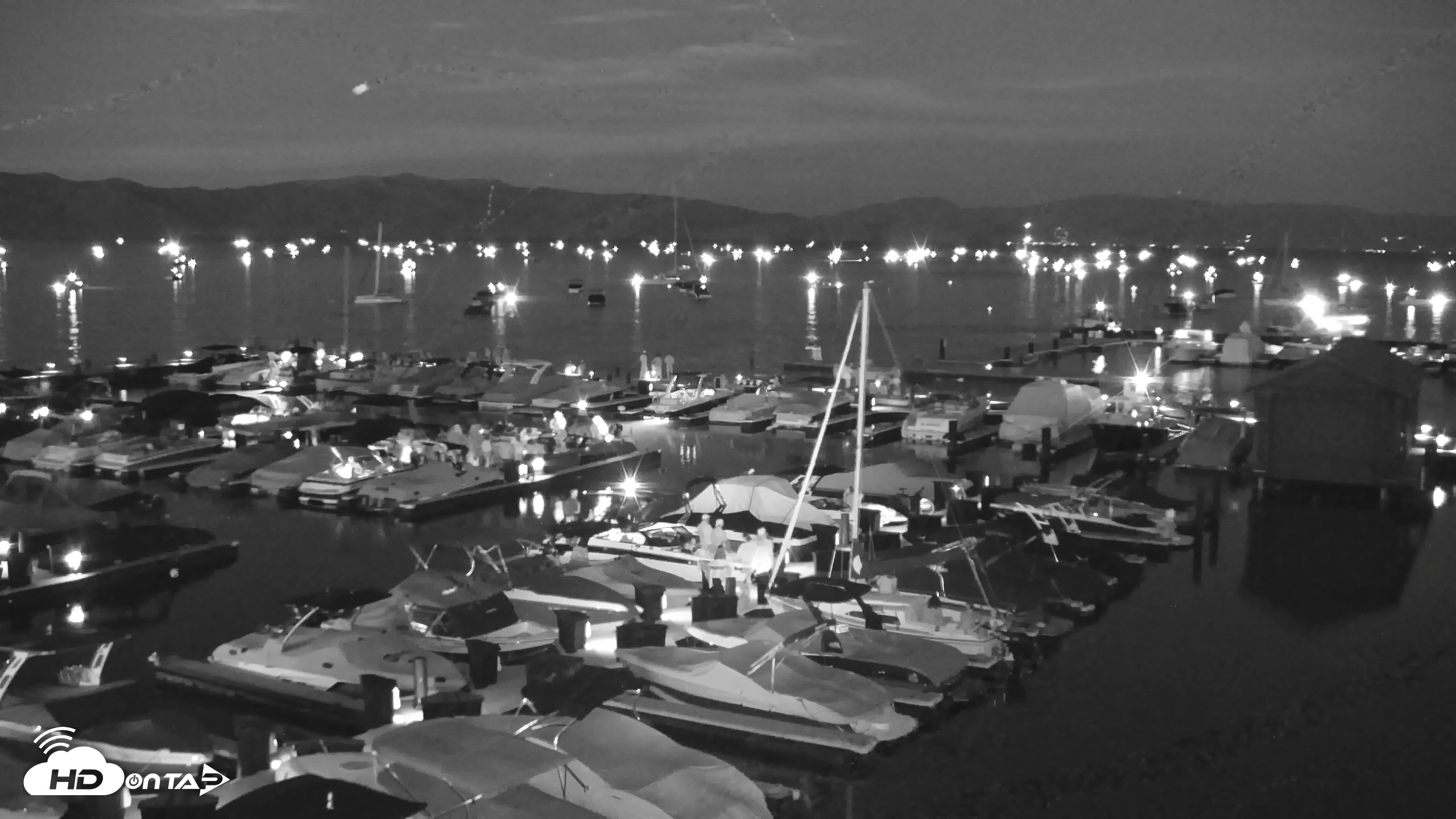 Snapshot of Tahoe City Marina - Lake Tahoe Live Webcam taken Jul 4, 2026, 9:25pm PDT