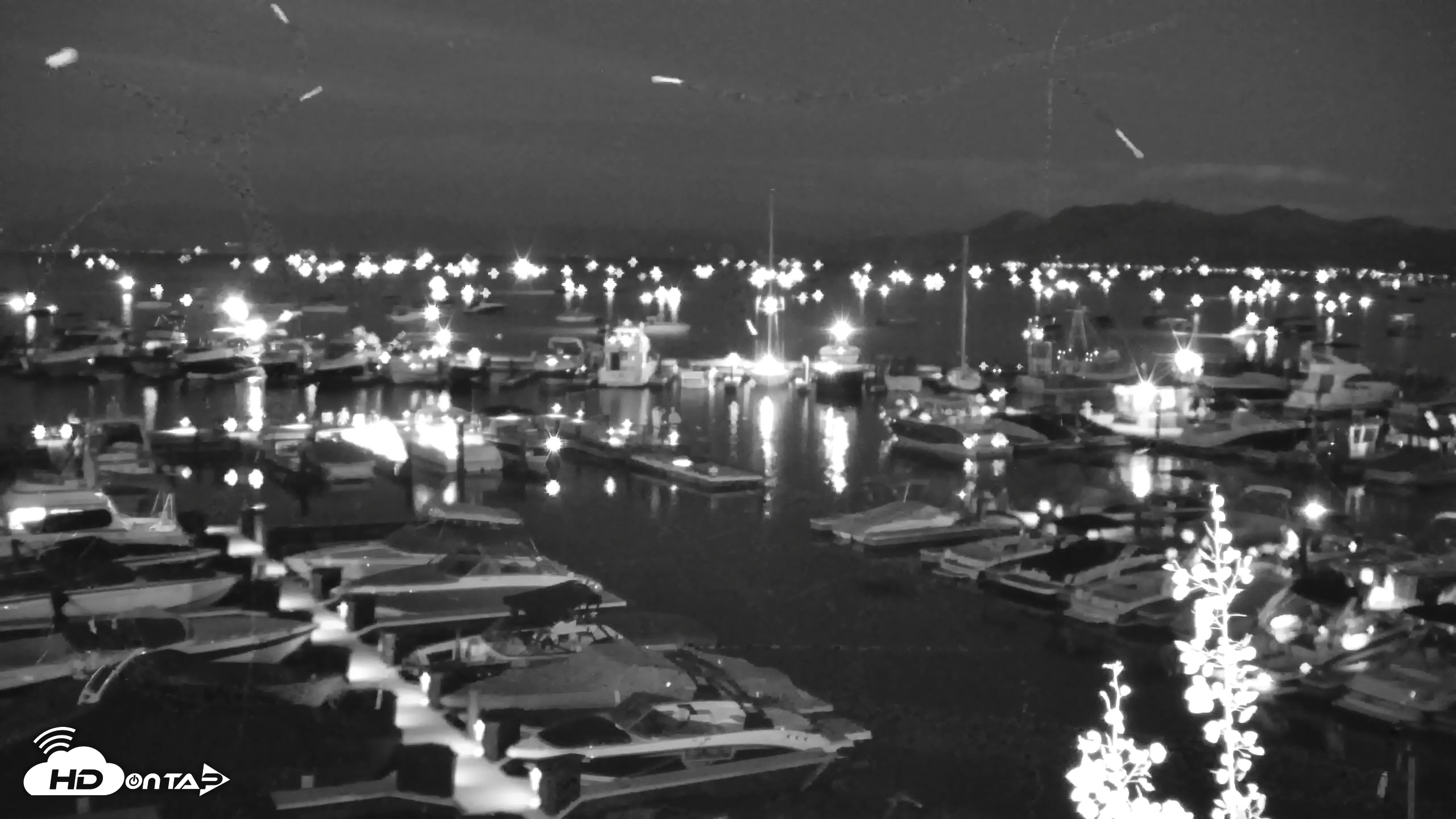 Snapshot of Tahoe City Marina - Lake Tahoe Live Webcam taken Jul 4, 2026, 9:26pm PDT