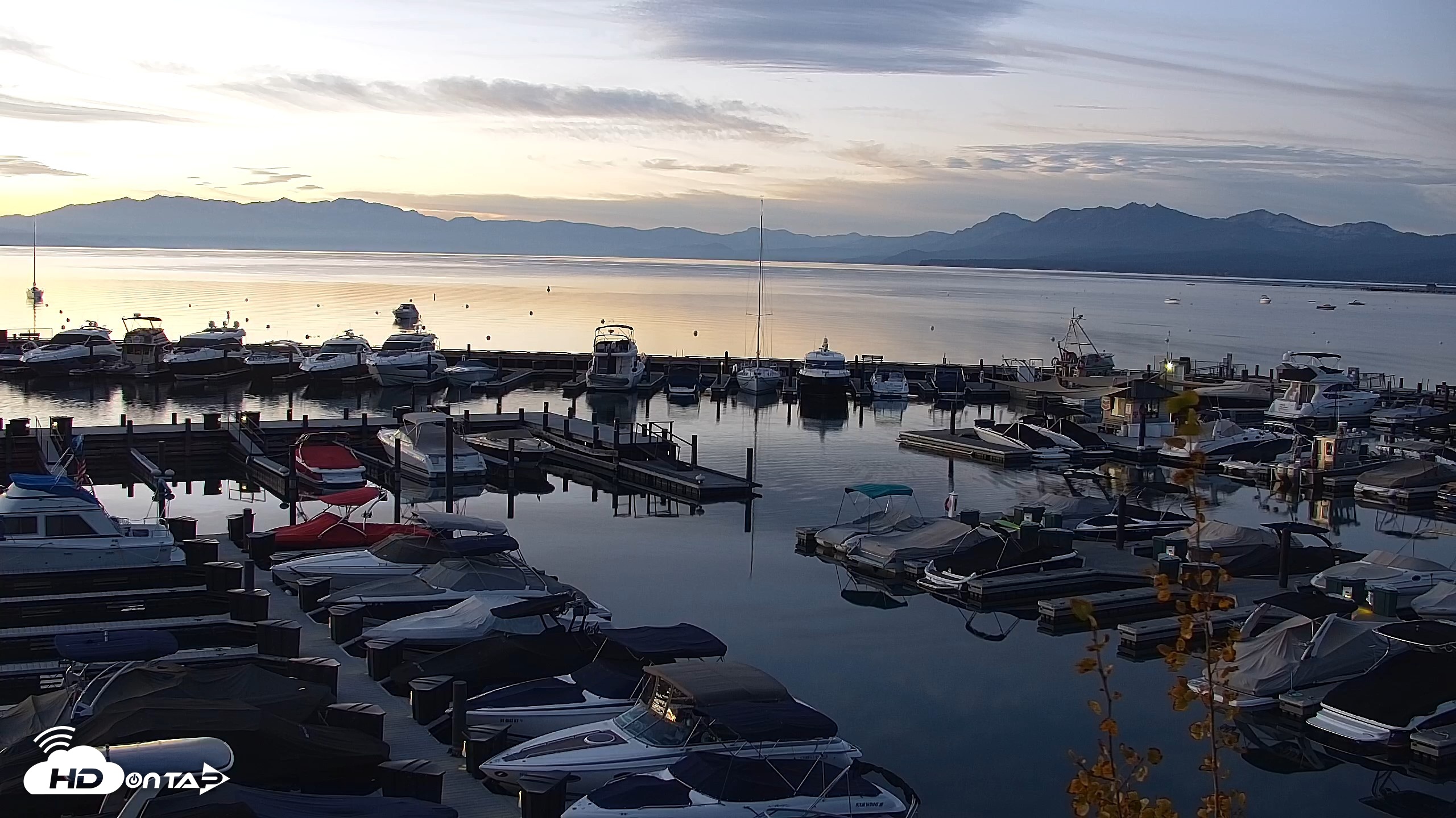 Snapshot of Tahoe City Marina - Lake Tahoe Live Webcam taken Oct 2, 2026, 6:40am PDT