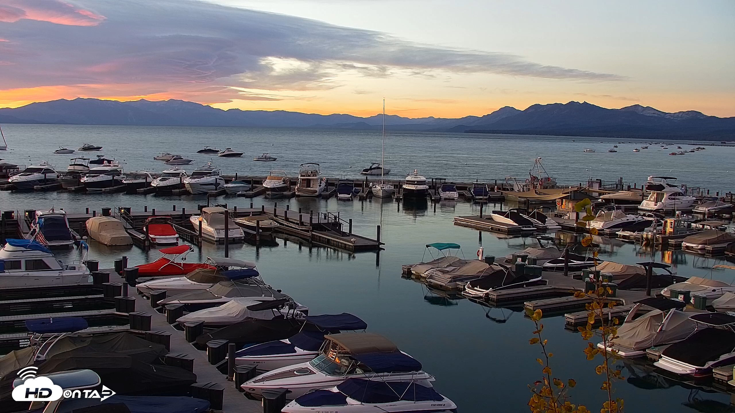 Snapshot of Tahoe City Marina - Lake Tahoe Live Webcam taken Sep 25, 2026, 6:41am PDT