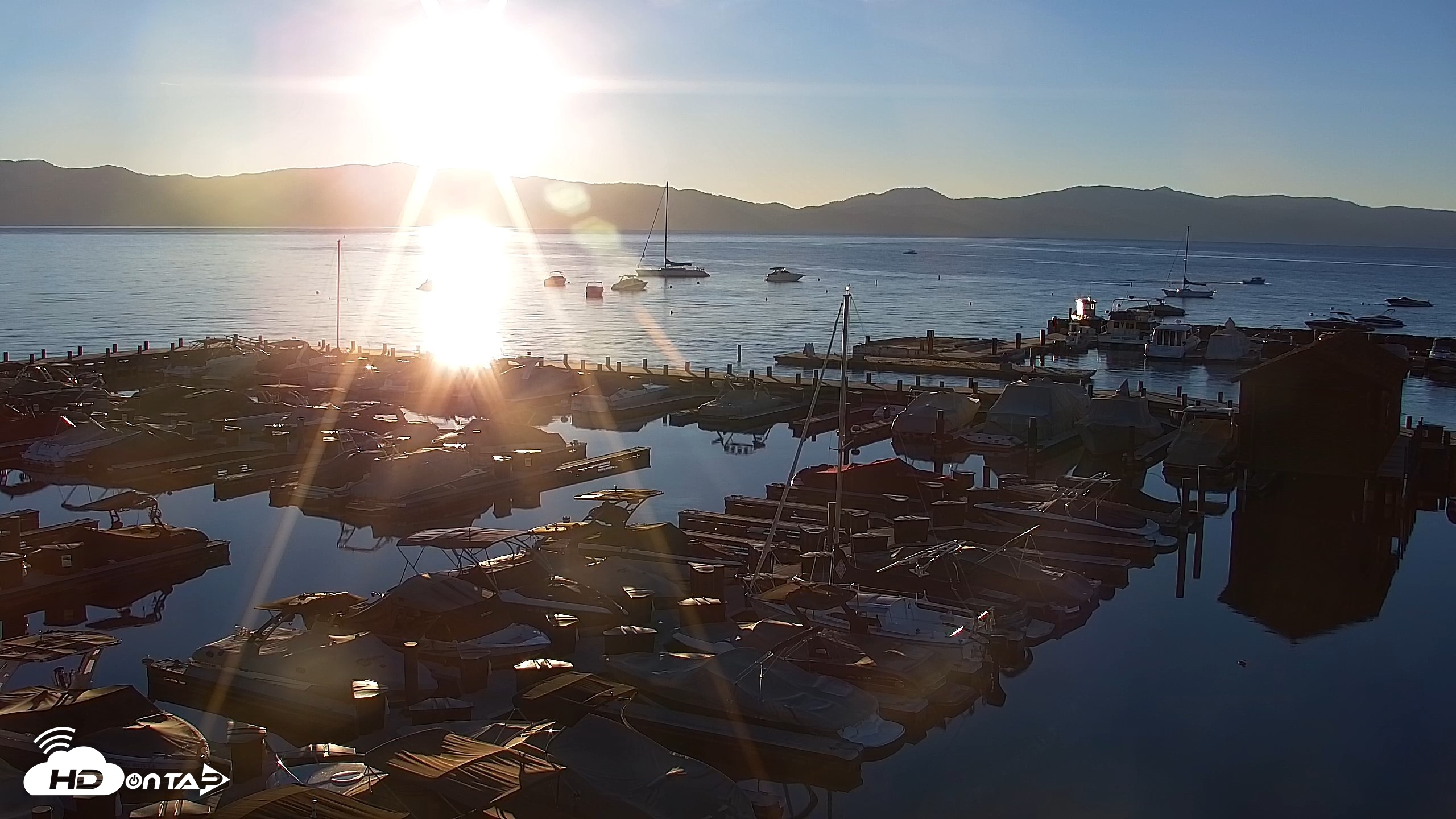 Snapshot of Tahoe City Marina - Lake Tahoe Live Webcam taken Sep 29, 2026, 7:25am PDT