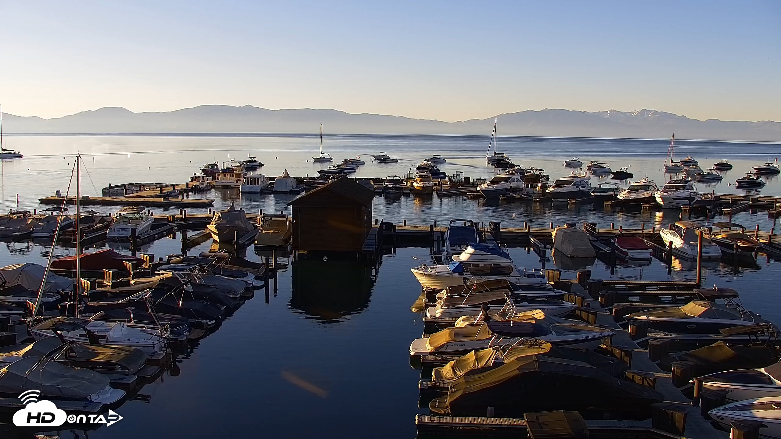 Snapshot of Tahoe City Marina - Lake Tahoe Live Webcam taken Jun 14, 2026, 6:25am PDT