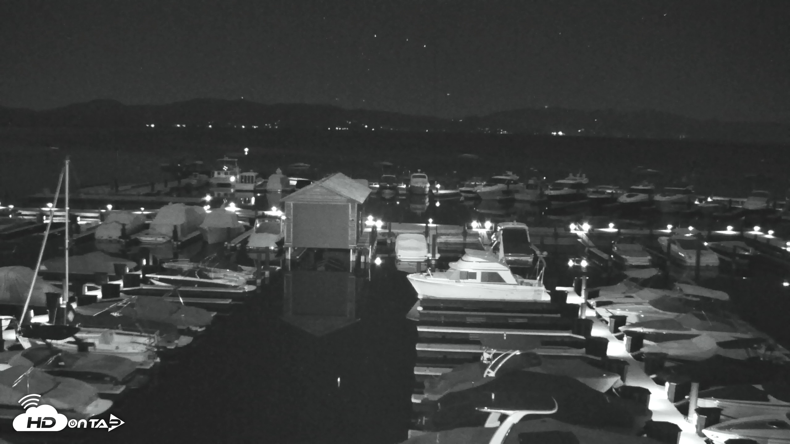 Snapshot of Tahoe City Marina - Lake Tahoe Live Webcam taken Oct 1, 2026, 3:45am PDT