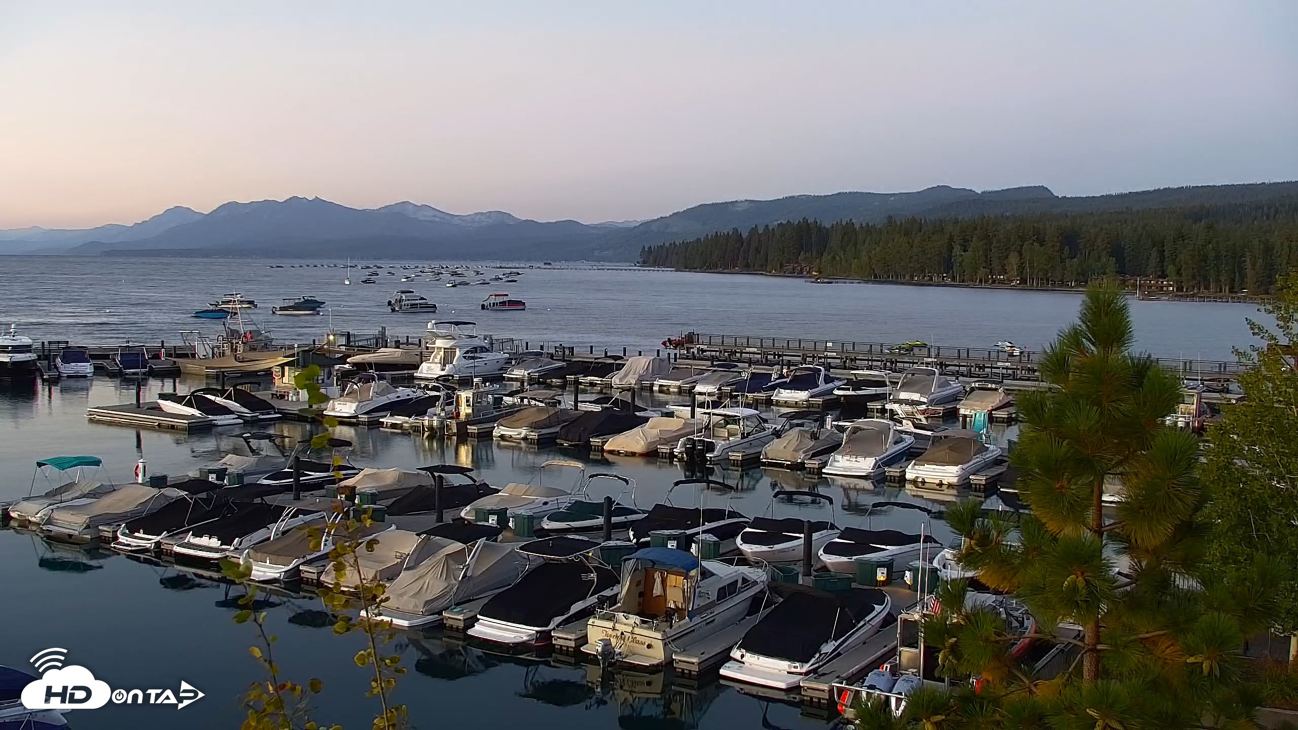 Snapshot of Tahoe City Marina - Lake Tahoe Live Webcam taken Sep 1, 2026, 6:20am PDT