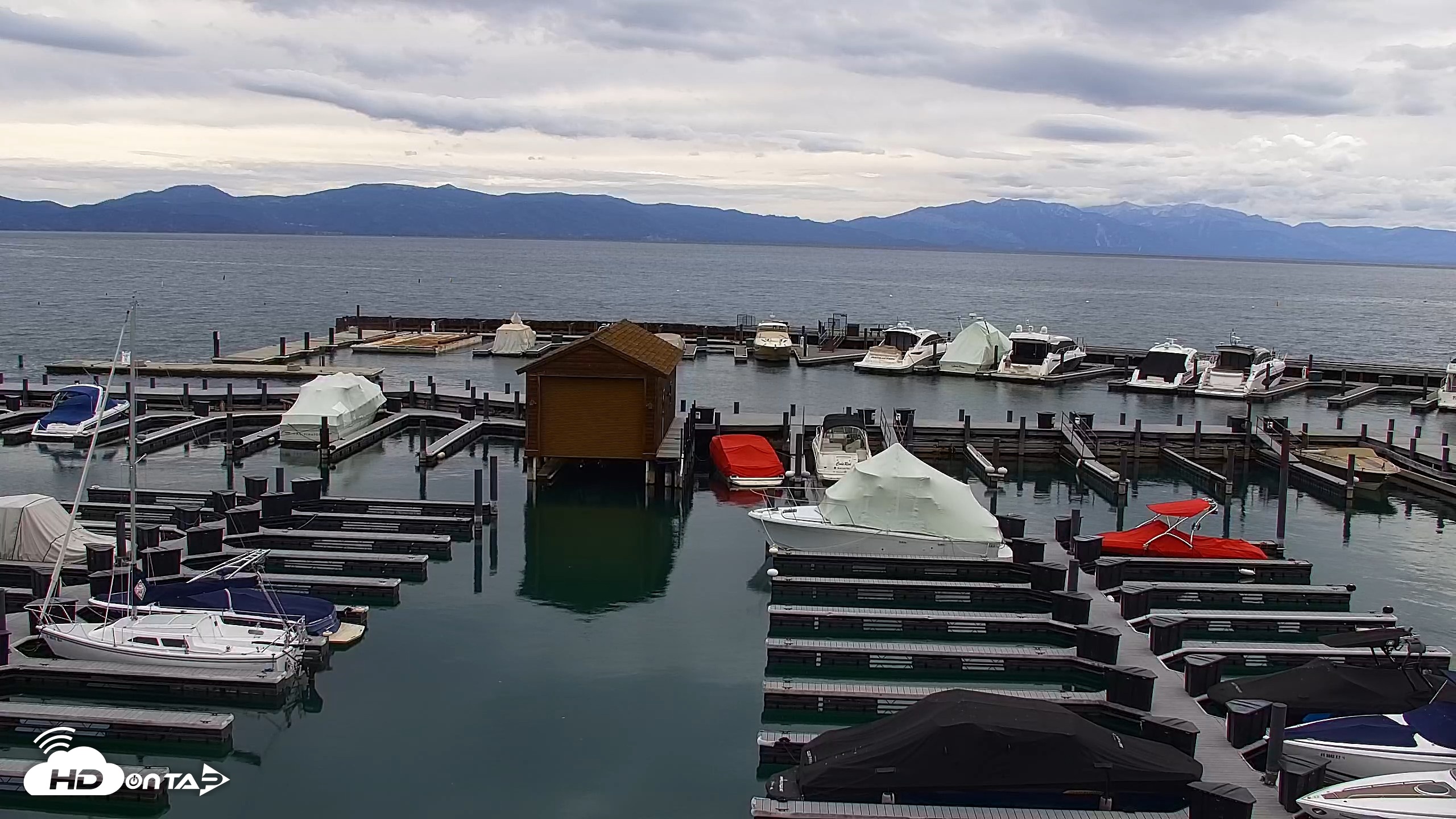 Snapshot of Tahoe City Marina - Lake Tahoe Live Webcam taken Oct 21, 2026, 11:47am PDT