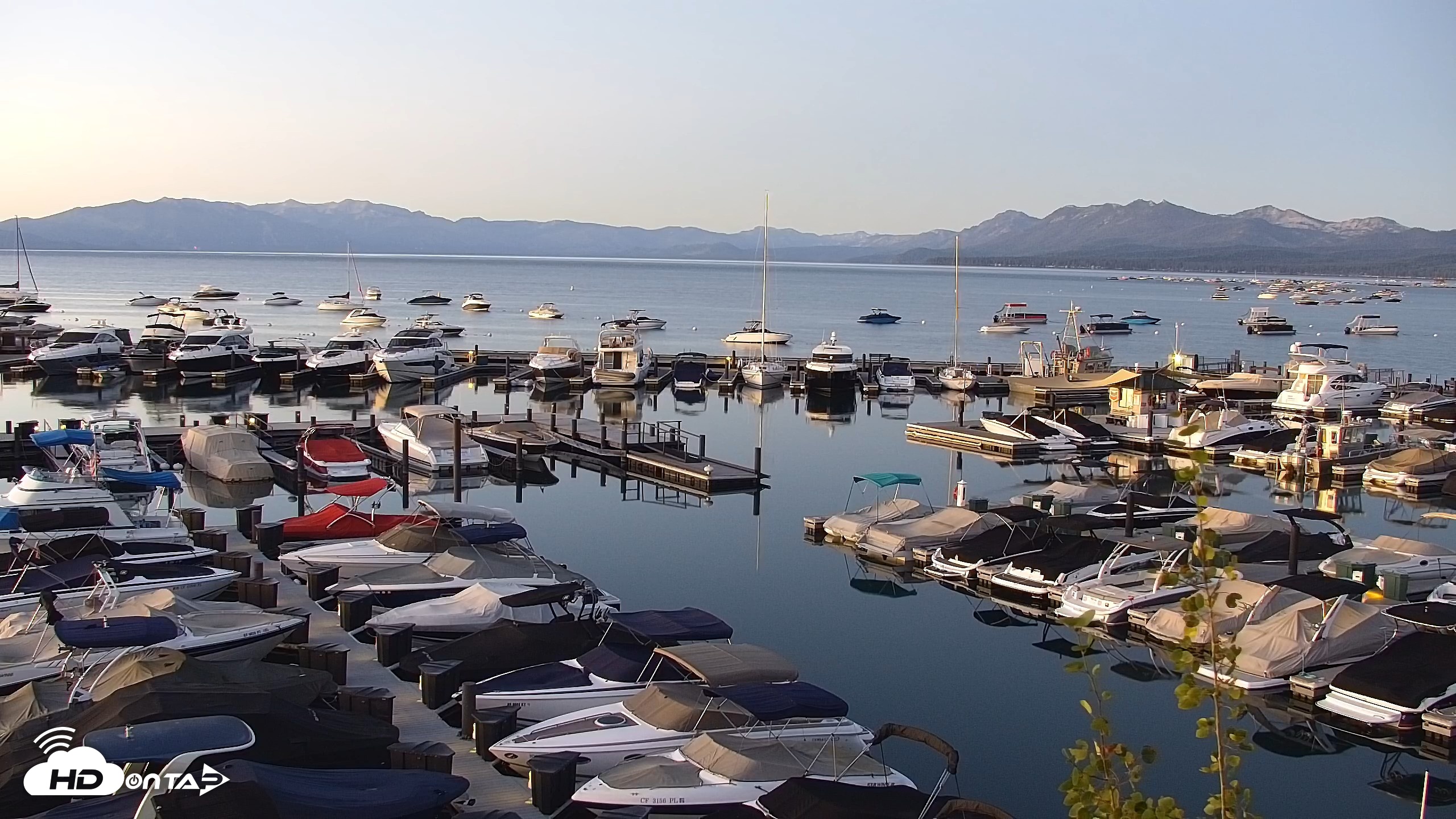 Snapshot of Tahoe City Marina - Lake Tahoe Live Webcam taken Jul 28, 2026, 5:35am PDT