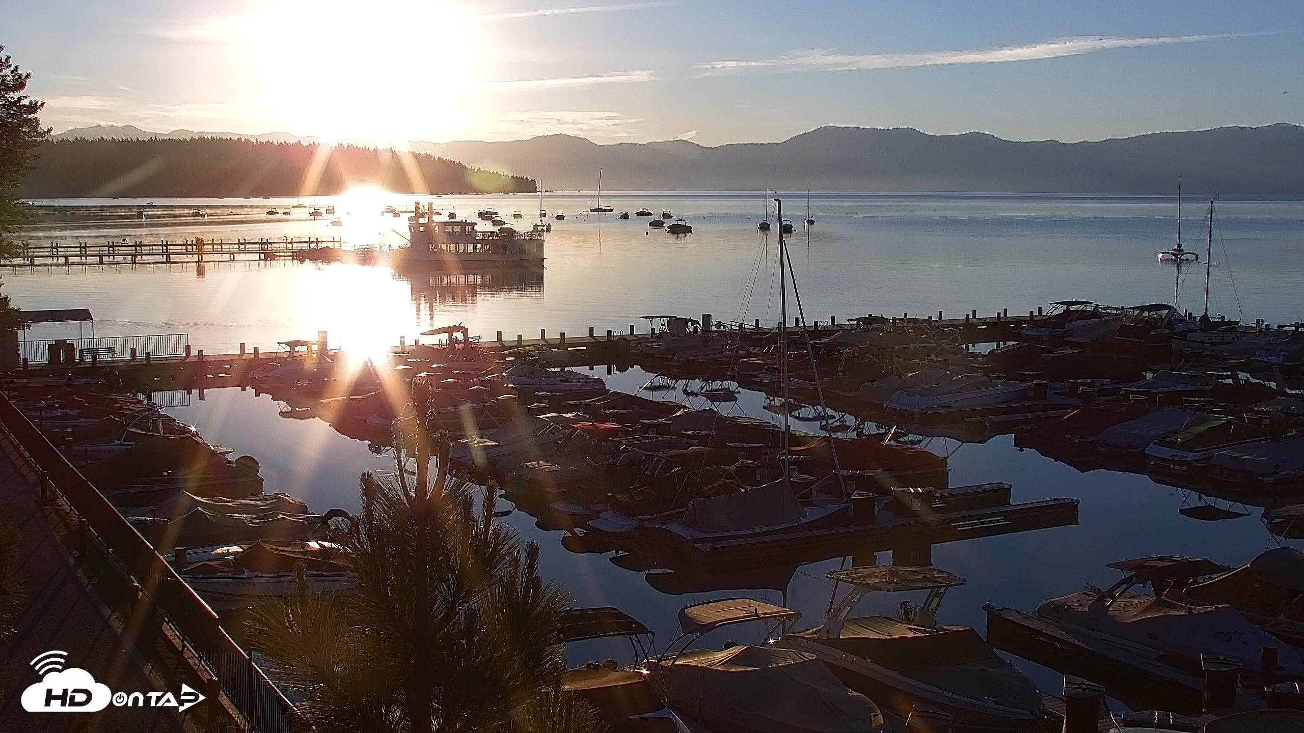 Snapshot of Tahoe City Marina - Lake Tahoe Live Webcam taken Jun 17, 2026, 6:06am PDT