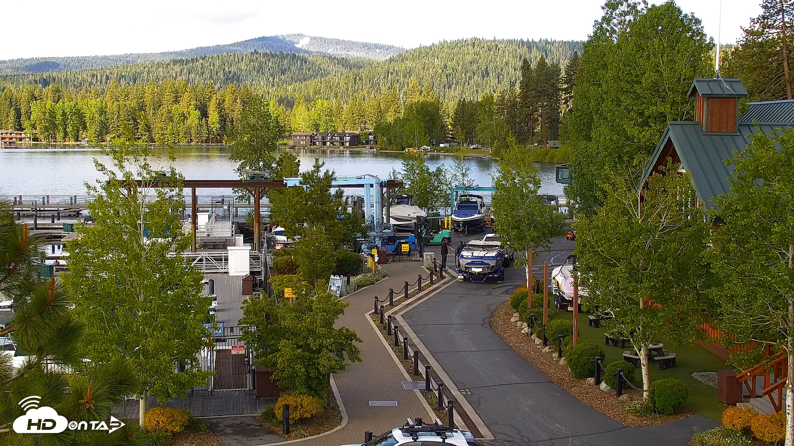 Snapshot of Tahoe City Marina - Lake Tahoe Live Webcam taken May 27, 2026, 9:00am PDT