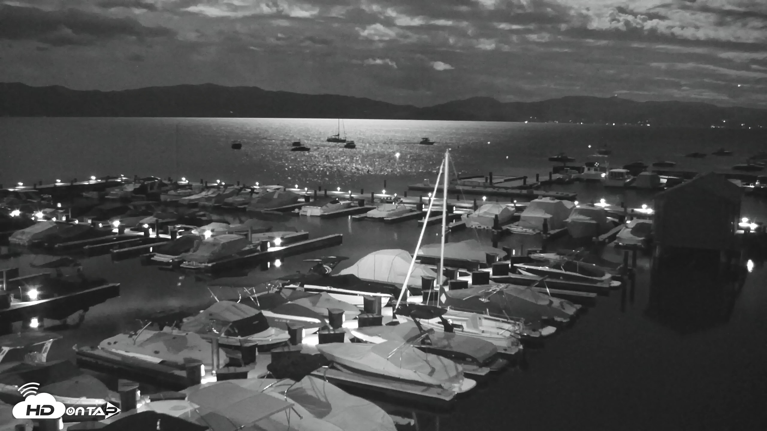 Snapshot of Tahoe City Marina - Lake Tahoe Live Webcam taken Sep 27, 2026, 10:39pm PDT