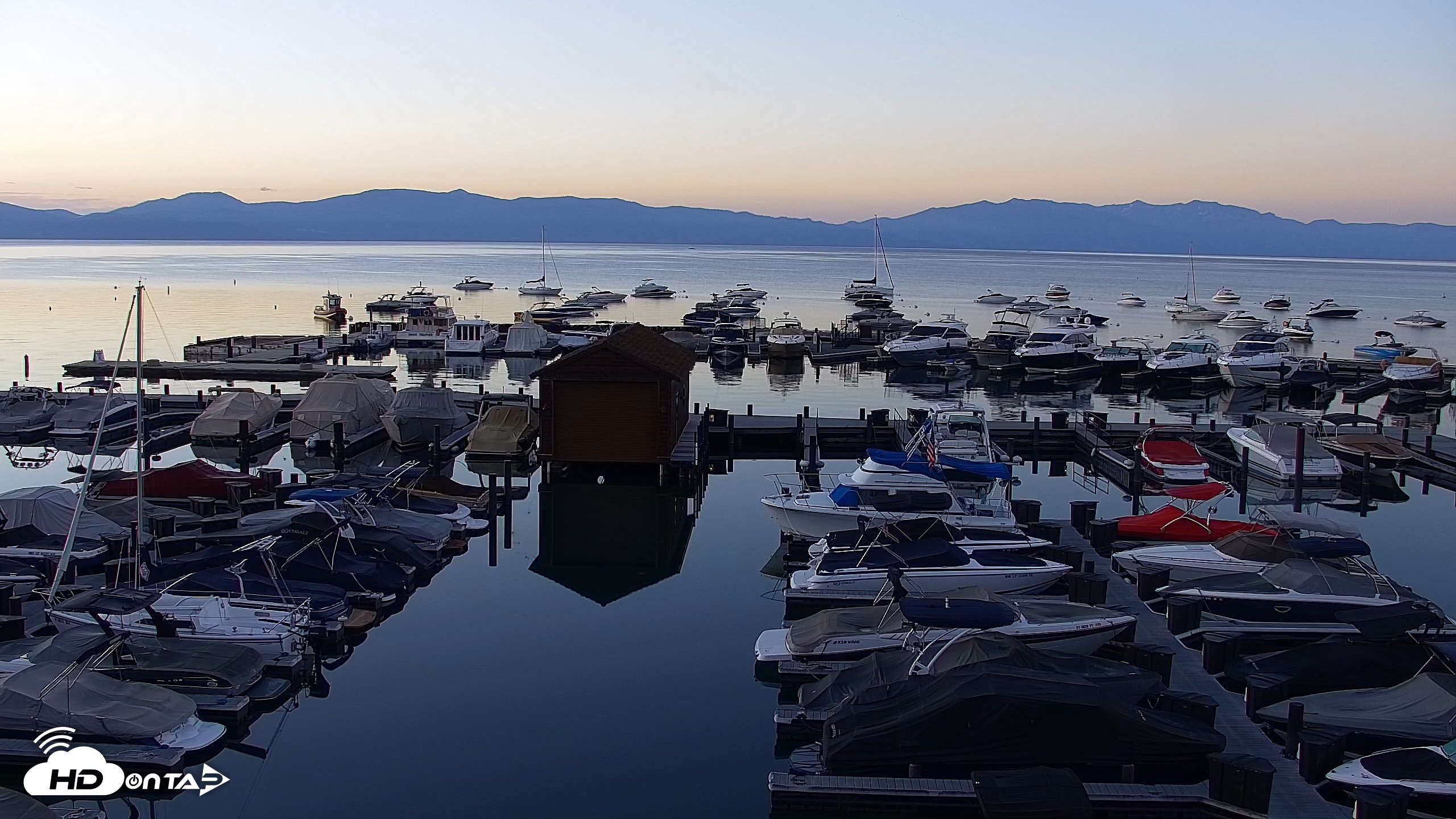 Snapshot of Tahoe City Marina - Lake Tahoe Live Webcam taken Jul 6, 2026, 5:39am PDT