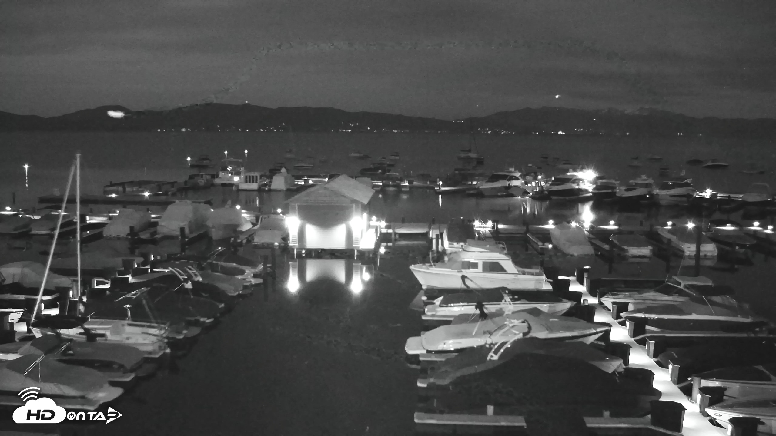 Snapshot of Tahoe City Marina - Lake Tahoe Live Webcam taken Jun 7, 2026, 9:13pm PDT