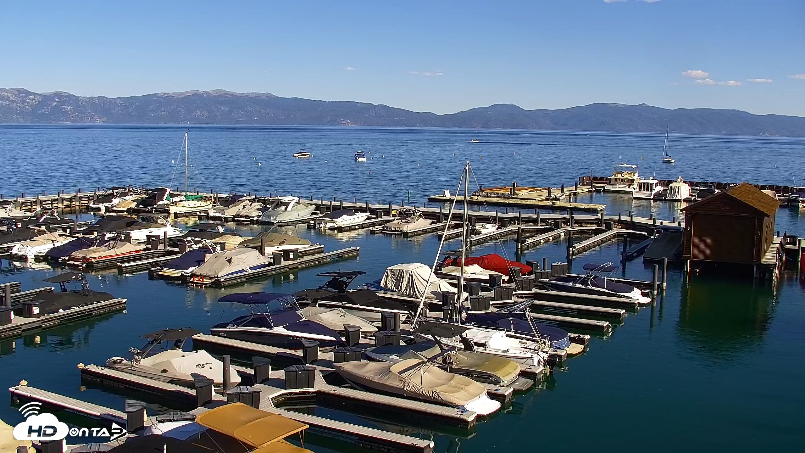 Snapshot of Tahoe City Marina - Lake Tahoe Live Webcam taken Oct 8, 2026, 3:40pm PDT