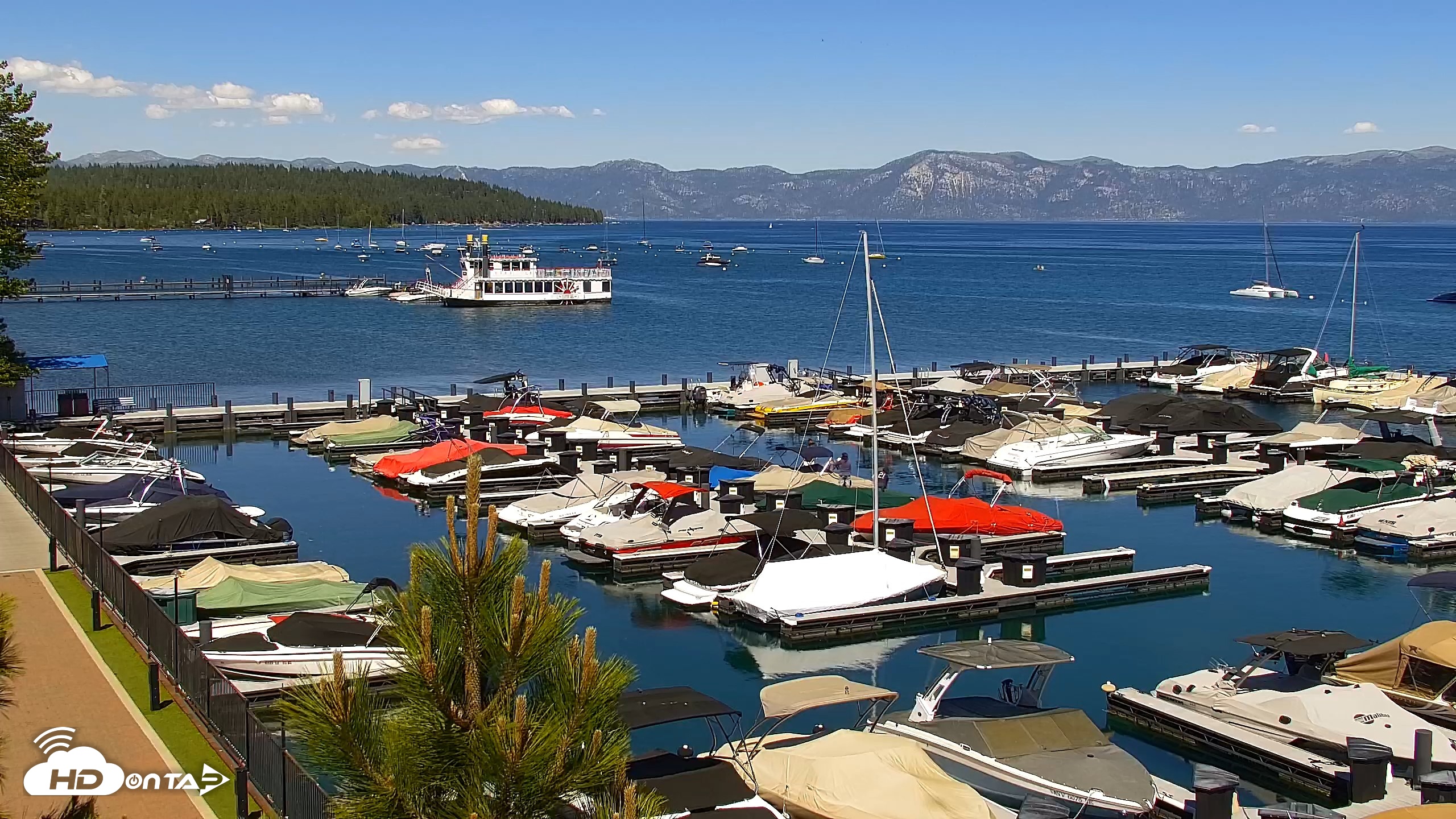 Snapshot of Tahoe City Marina - Lake Tahoe Live Webcam taken Jun 12, 2026, 3:40pm PDT