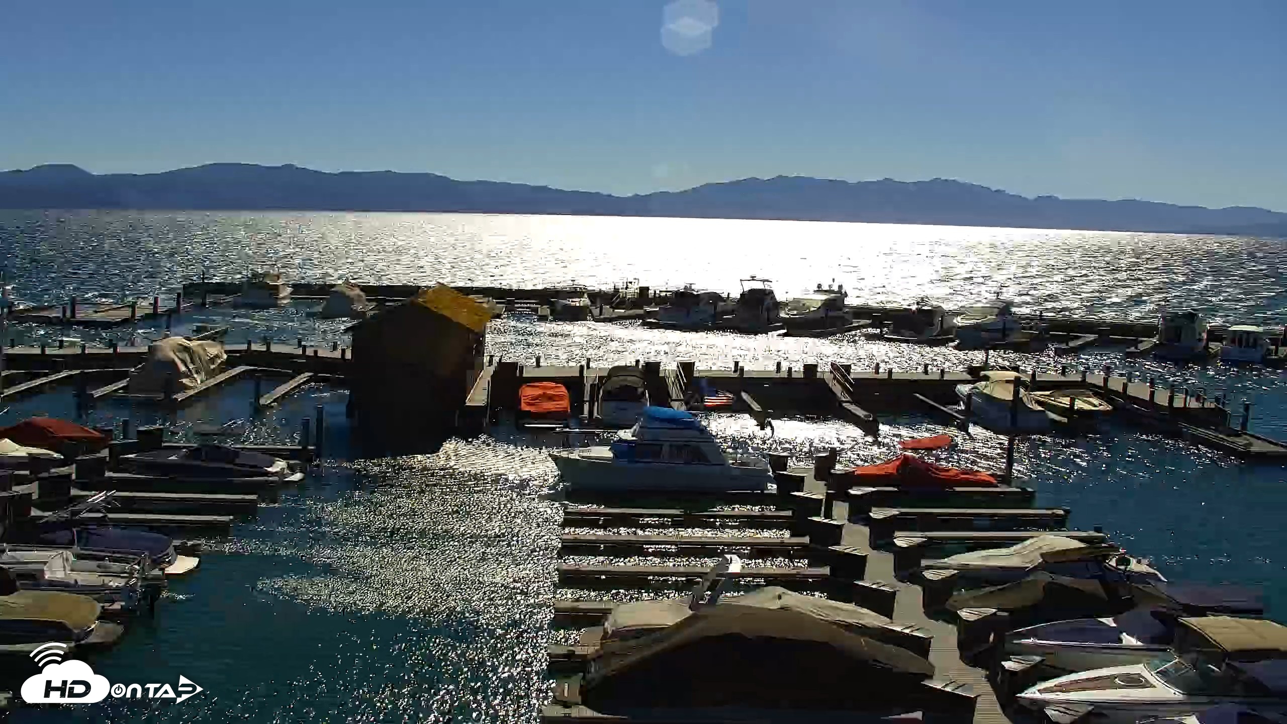 Snapshot of Tahoe City Marina - Lake Tahoe Live Webcam taken Oct 15, 2026, 10:48am PDT