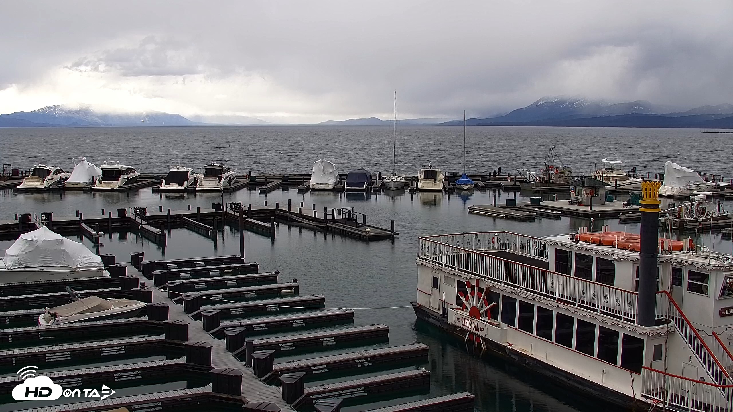 Snapshot of Tahoe City Marina - Lake Tahoe Live Webcam taken Apr 10, 2026, 12:20pm PDT