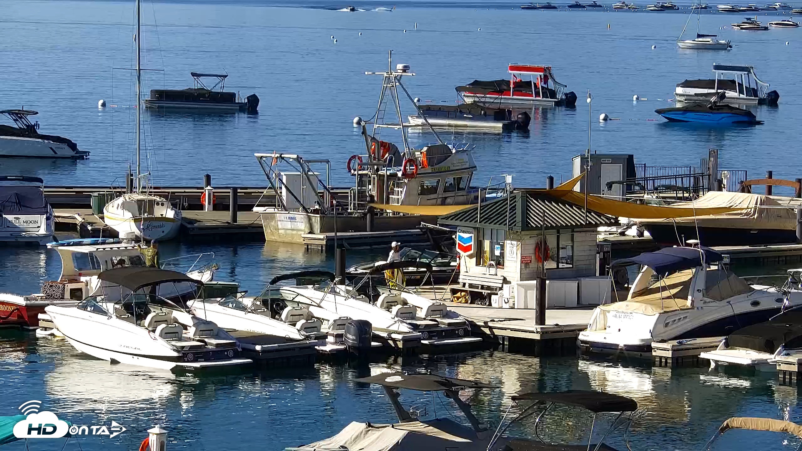 Snapshot of Tahoe City Marina - Lake Tahoe Live Webcam taken Jun 20, 2026, 8:25am PDT