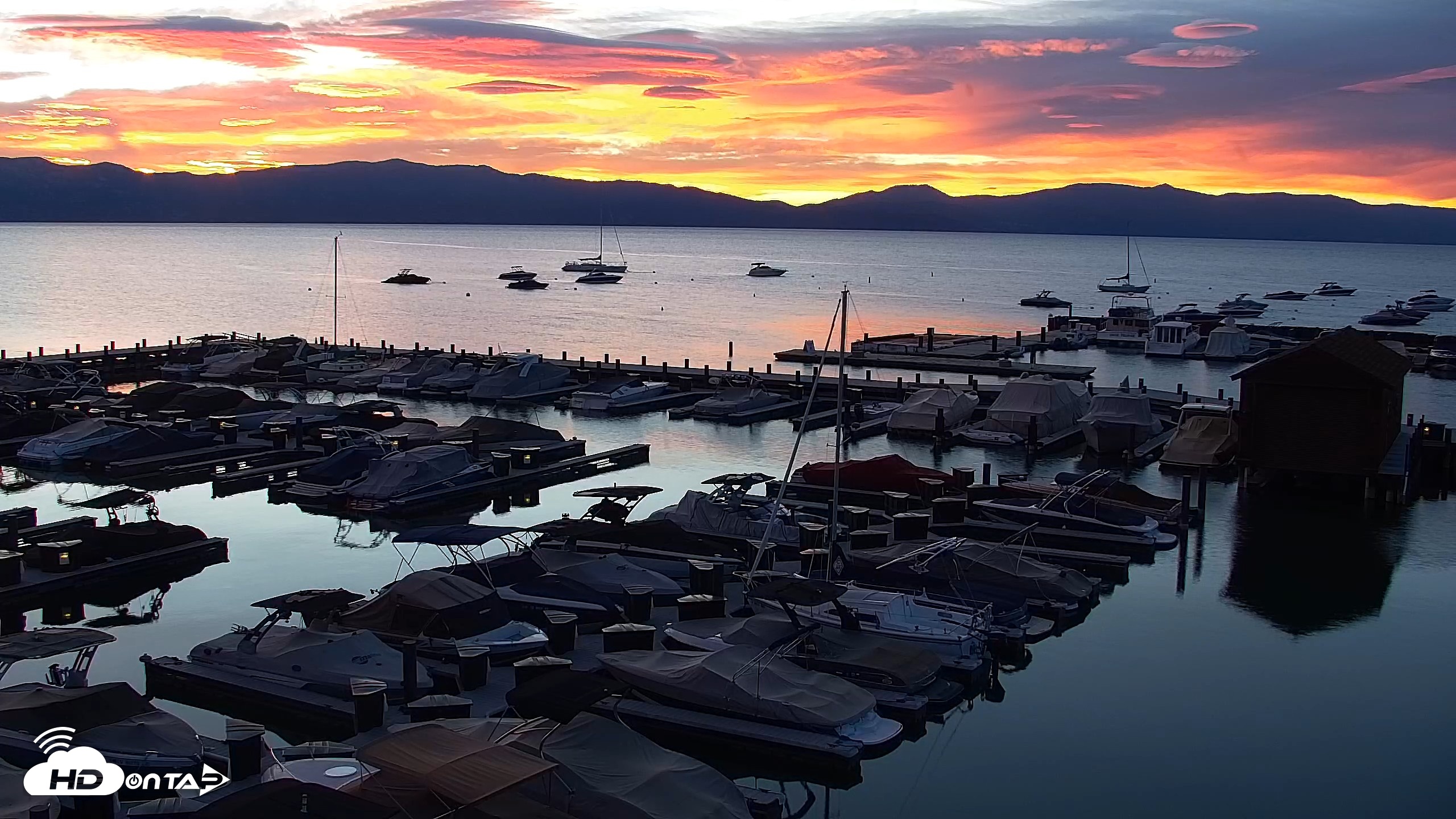 Snapshot of Tahoe City Marina - Lake Tahoe Live Webcam taken Sep 25, 2026, 6:40am PDT