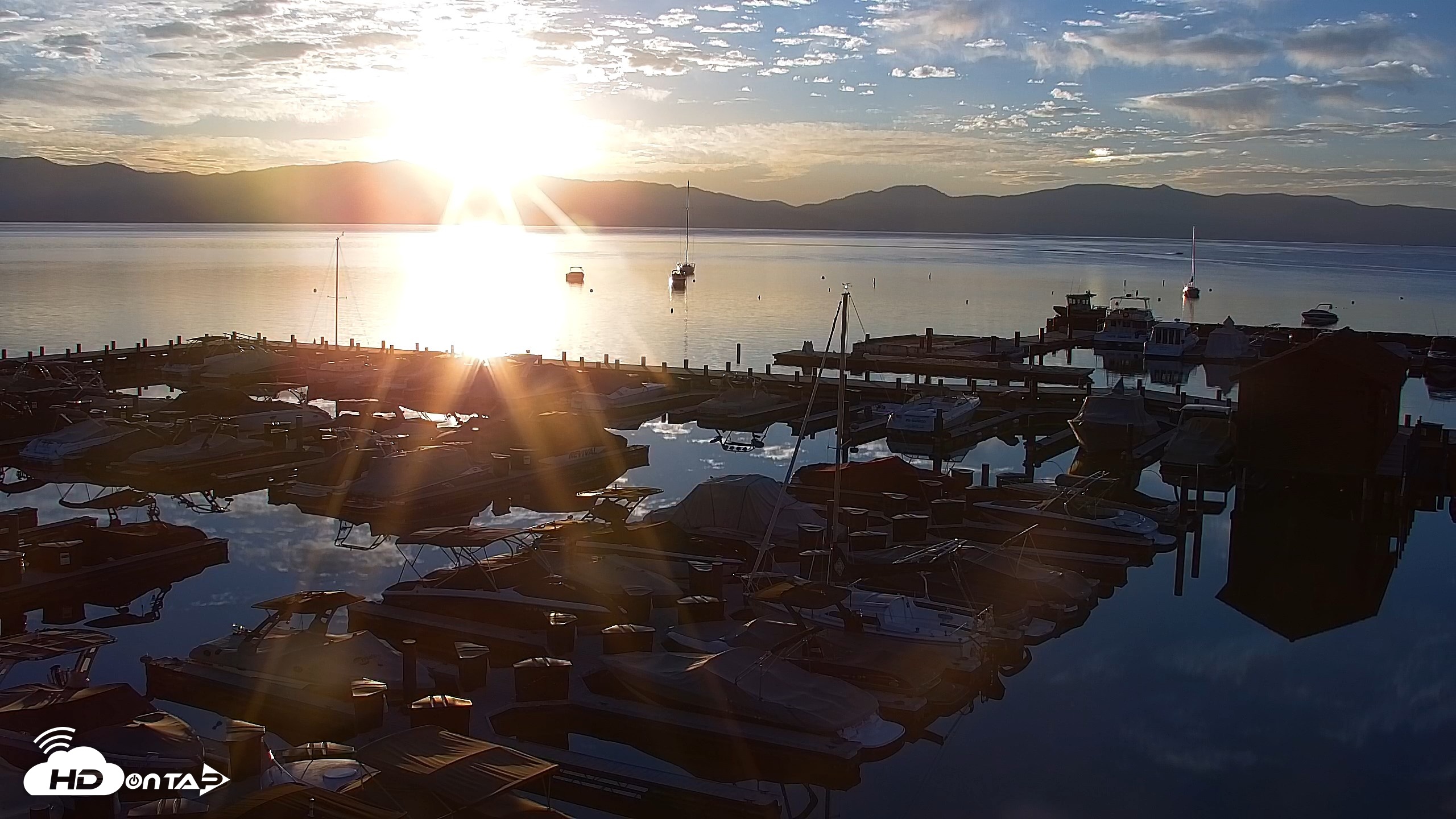 Snapshot of Tahoe City Marina - Lake Tahoe Live Webcam taken Oct 4, 2026, 7:19am PDT