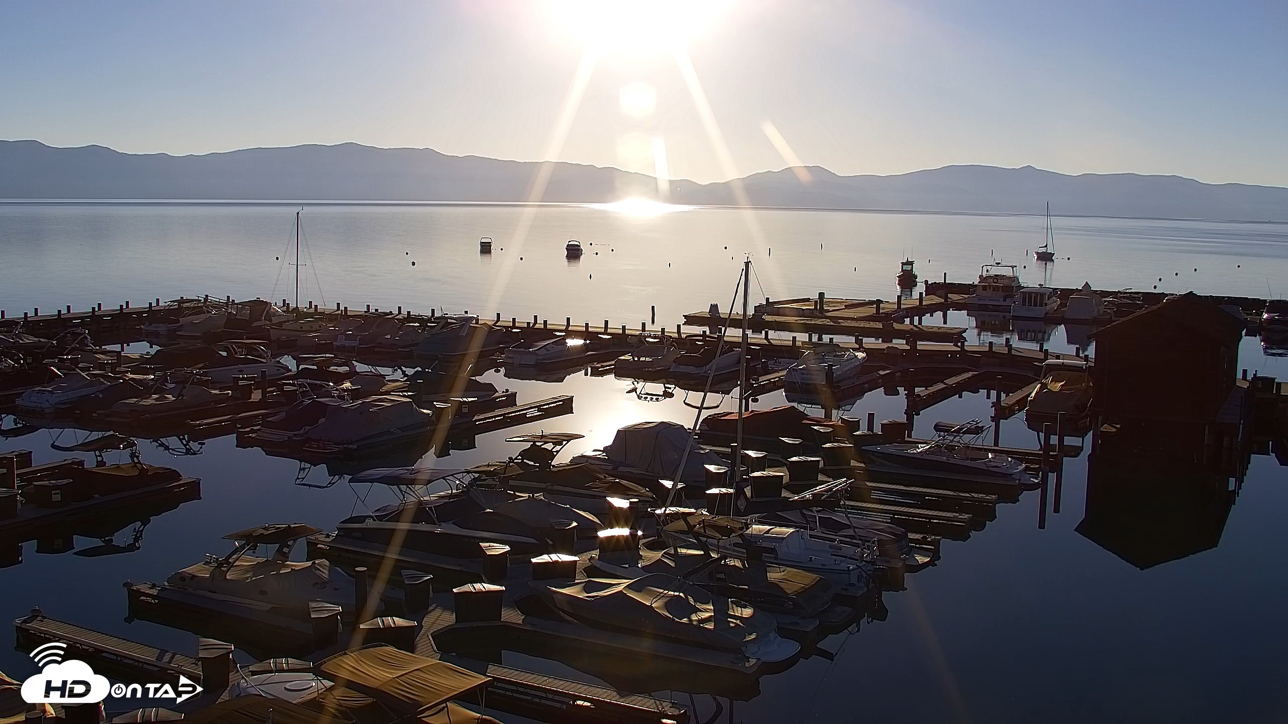 Snapshot of Tahoe City Marina - Lake Tahoe Live Webcam taken Oct 8, 2026, 8:03am PDT