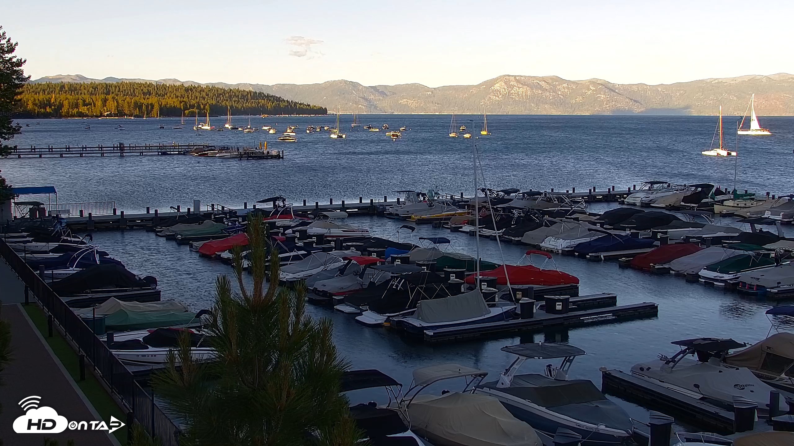 Snapshot of Tahoe City Marina - Lake Tahoe Live Webcam taken Jun 27, 2026, 7:41pm PDT