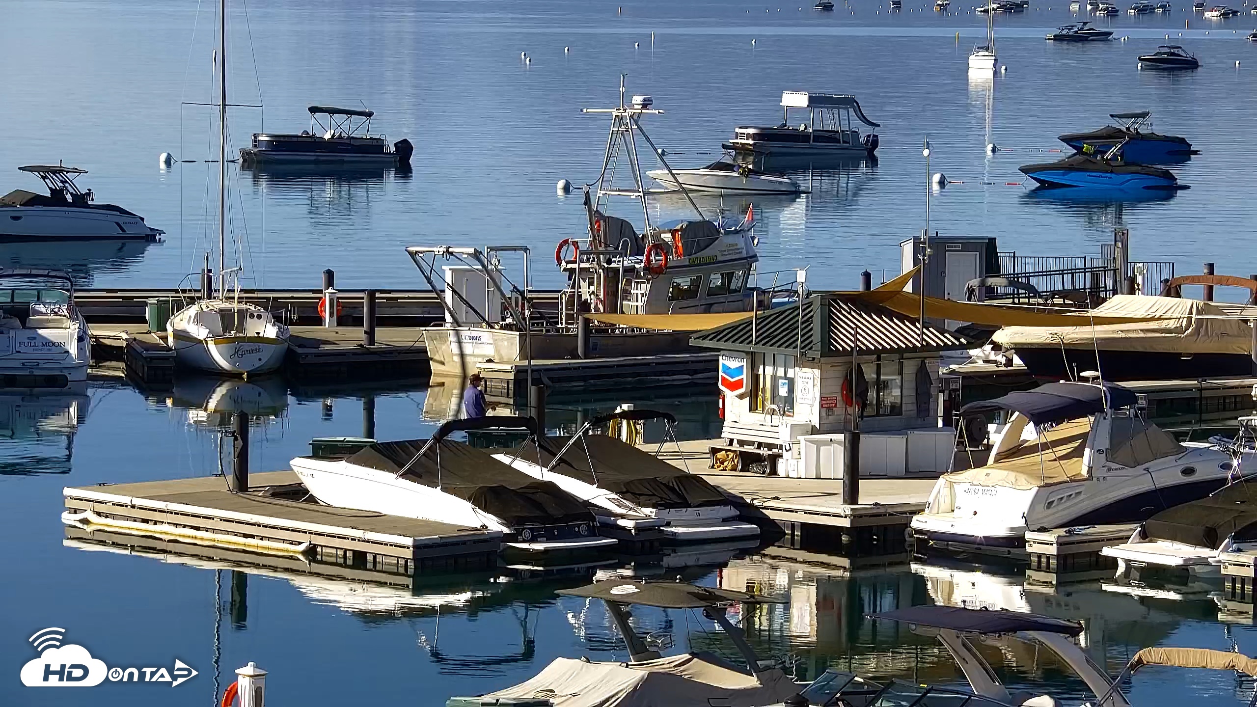Snapshot of Tahoe City Marina - Lake Tahoe Live Webcam taken Jun 15, 2026, 7:56am PDT