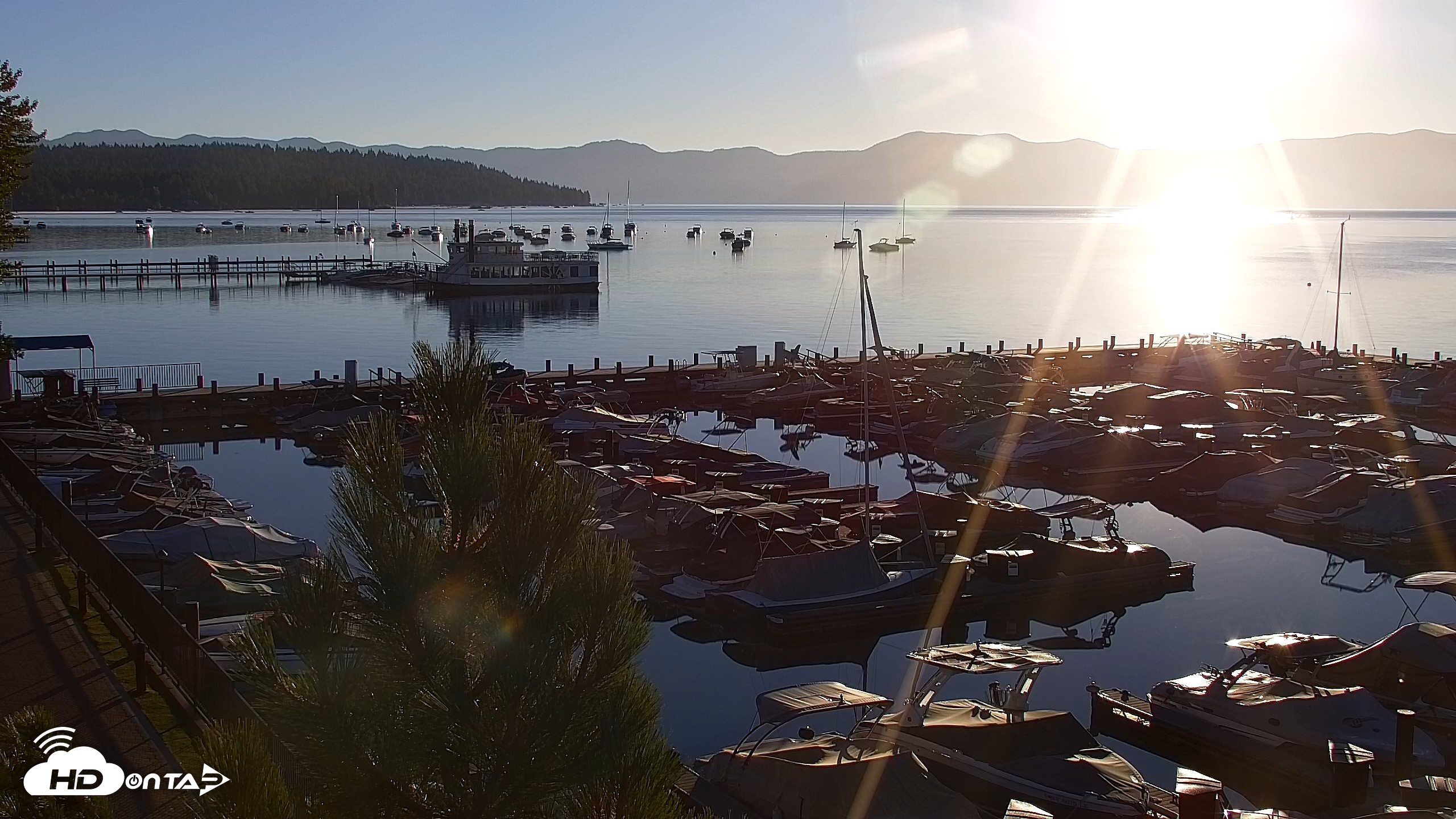 Snapshot of Tahoe City Marina - Lake Tahoe Live Webcam taken Sep 8, 2026, 7:16am PDT