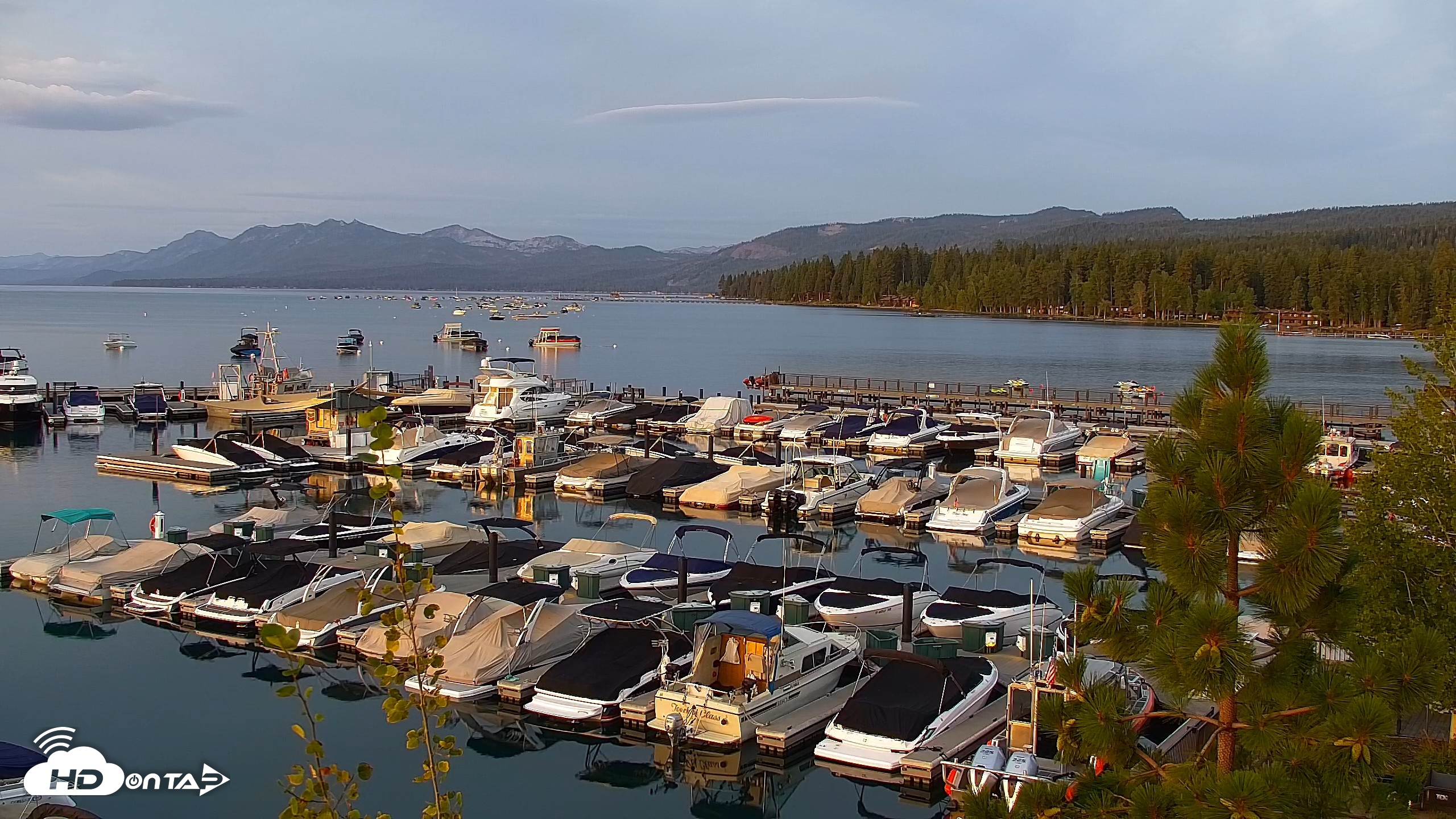 Snapshot of Tahoe City Marina - Lake Tahoe Live Webcam taken Aug 12, 2026, 6:04am PDT