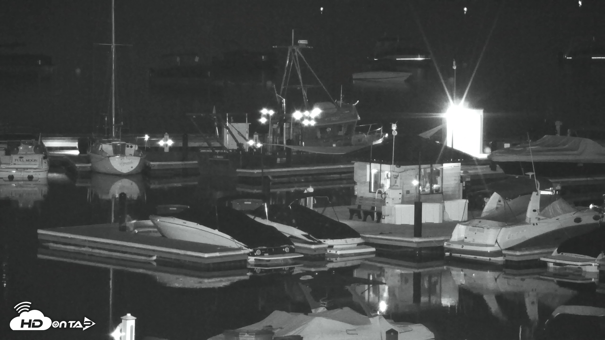 Snapshot of Tahoe City Marina - Lake Tahoe Live Webcam taken Jun 5, 2026, 12:47am PDT