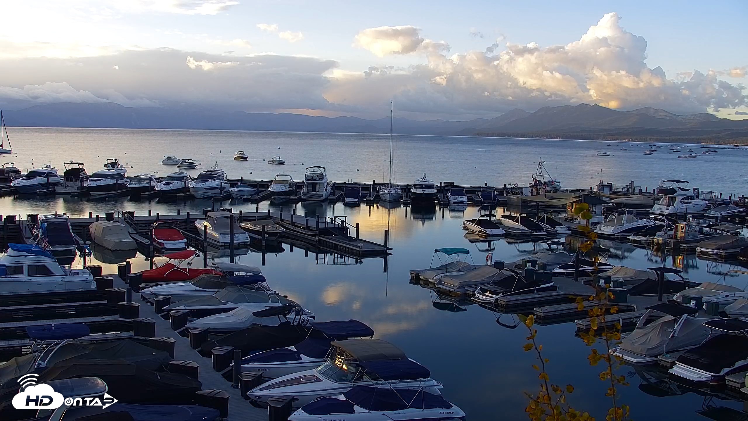 Snapshot of Tahoe City Marina - Lake Tahoe Live Webcam taken Sep 28, 2026, 7:21am PDT