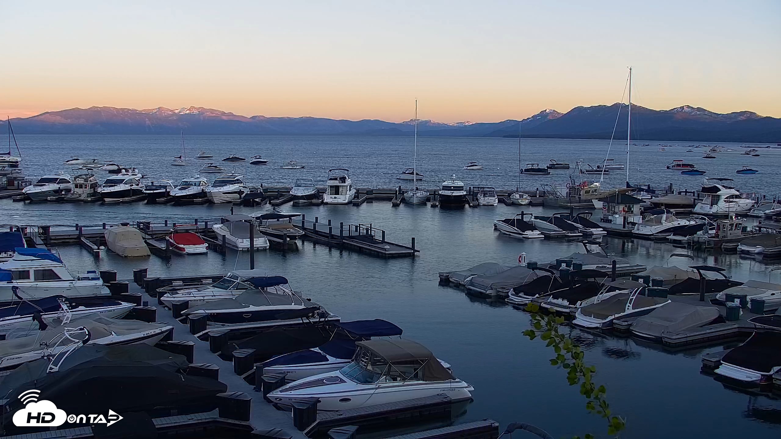 Snapshot of Tahoe City Marina - Lake Tahoe Live Webcam taken Jun 6, 2026, 8:18pm PDT