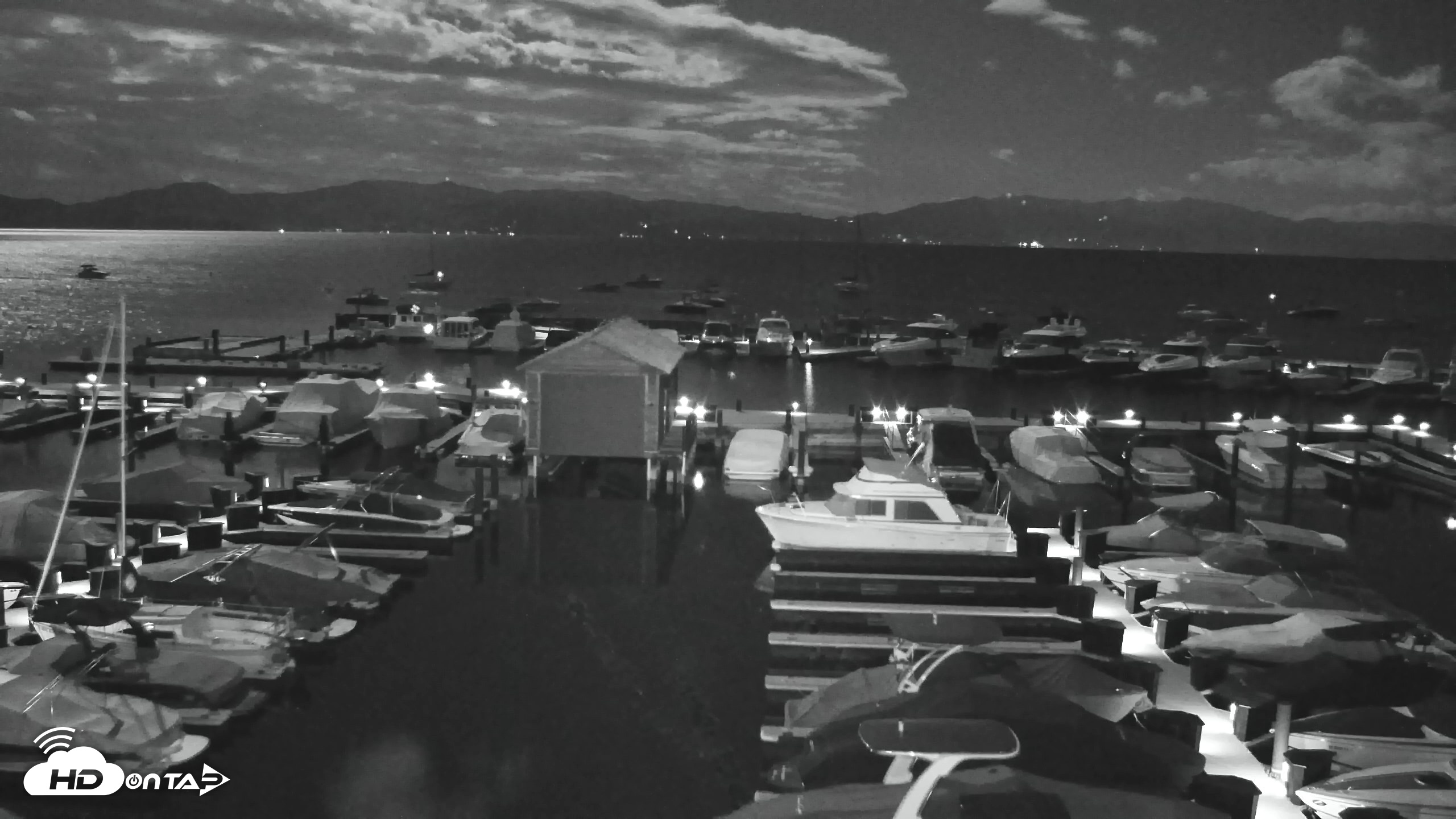 Snapshot of Tahoe City Marina - Lake Tahoe Live Webcam taken Sep 27, 2026, 10:44pm PDT