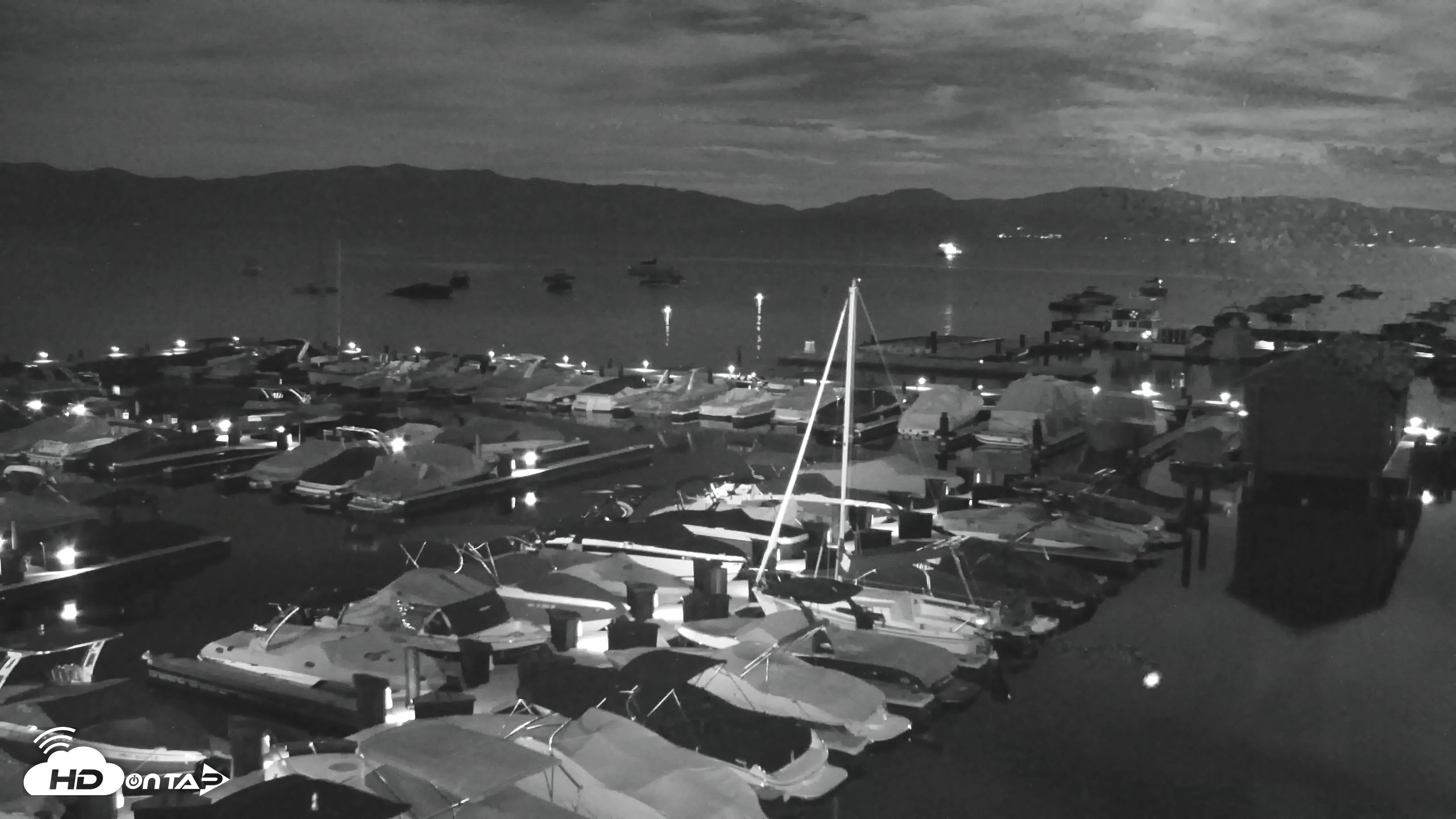 Snapshot of Tahoe City Marina - Lake Tahoe Live Webcam taken Aug 25, 2026, 8:58pm PDT